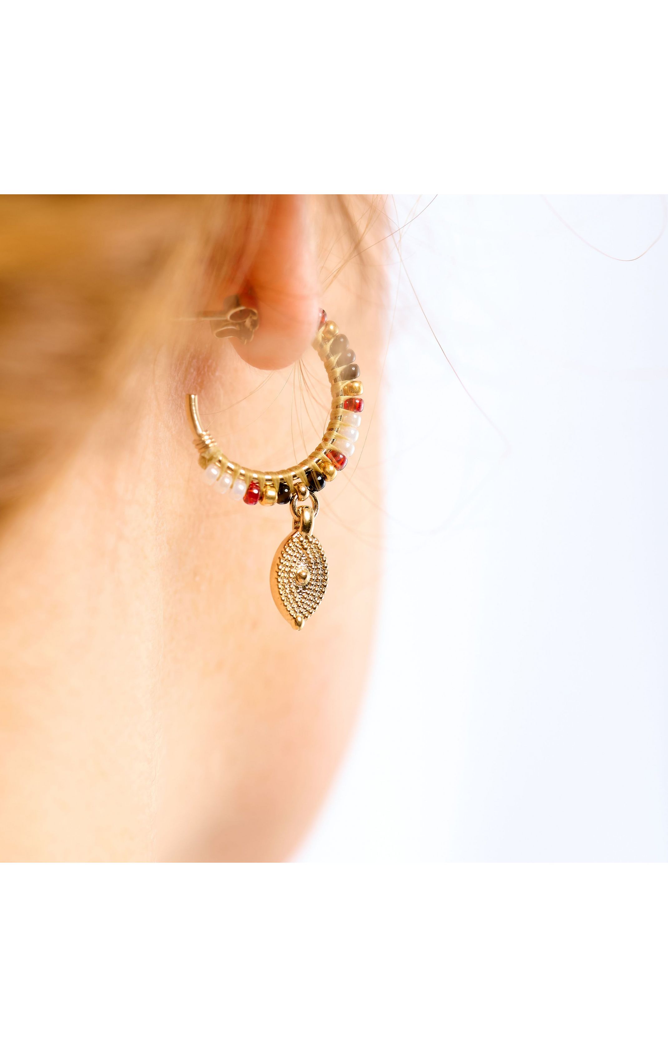 Boucles d'oreilles Sadya Noir