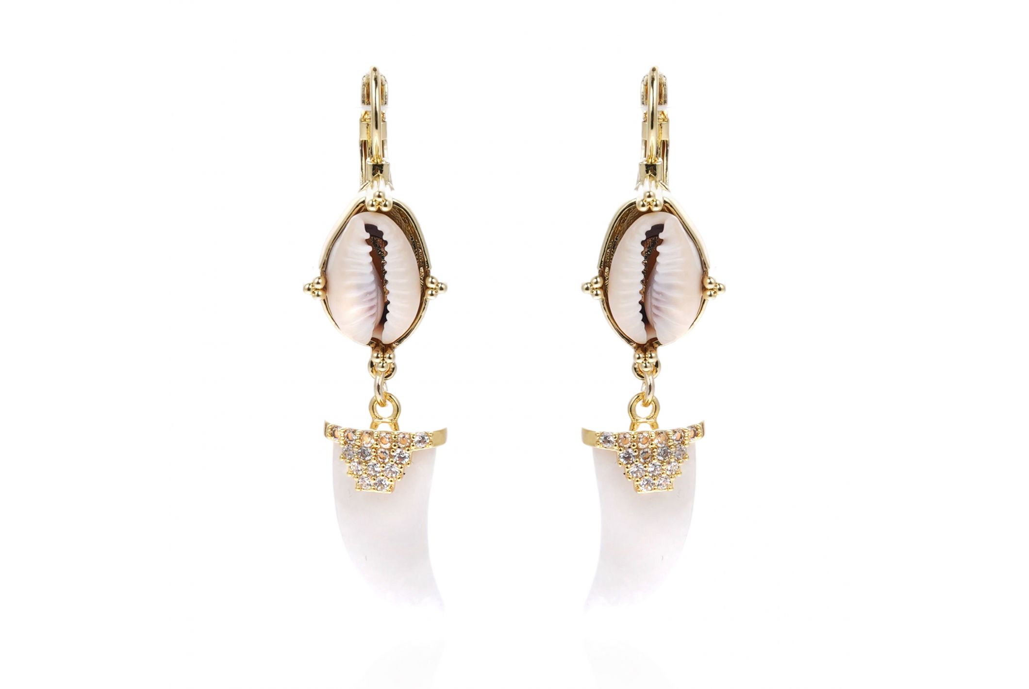 Boucles d'oreilles Vayana Blanches