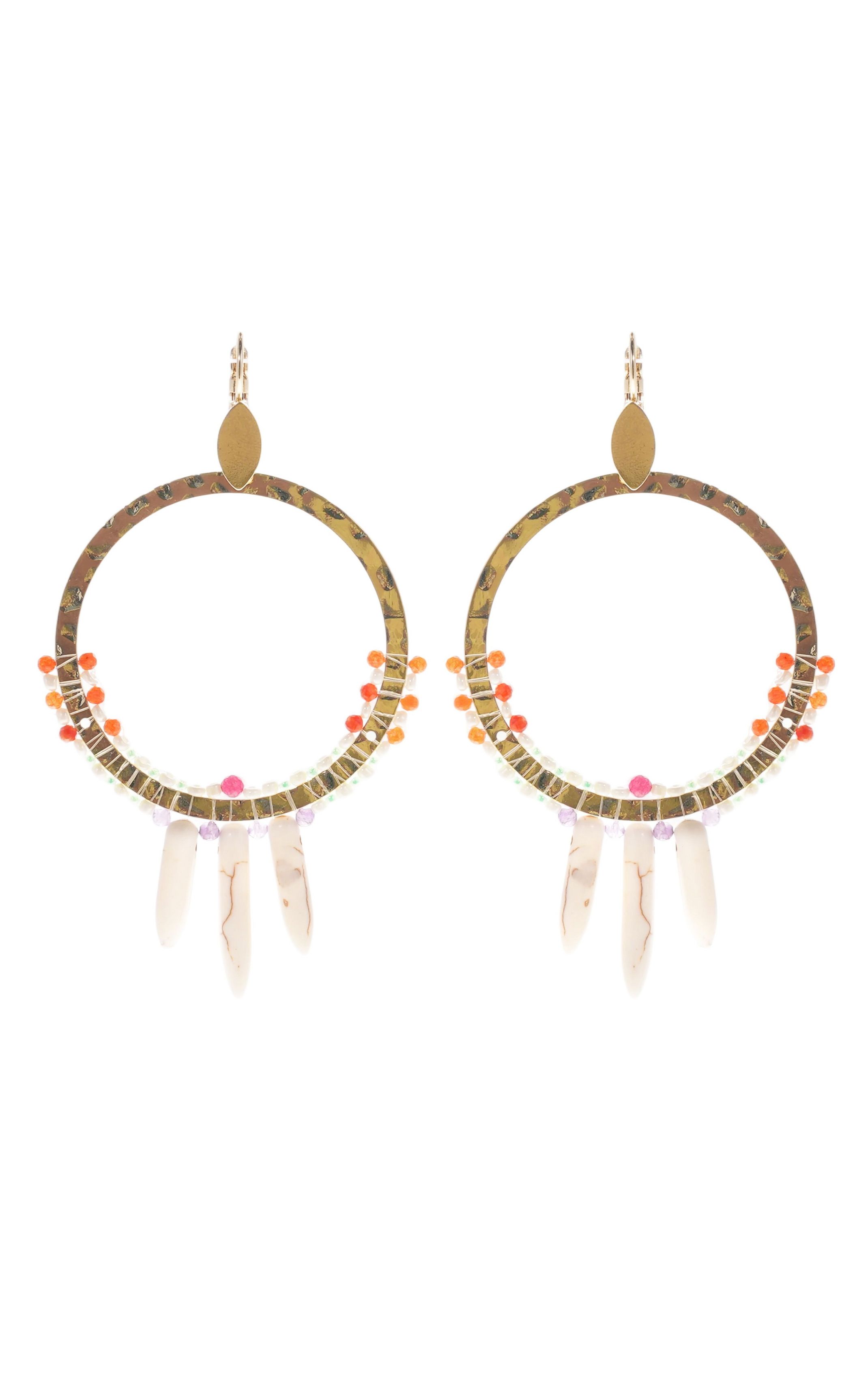 Boucles d'oreilles Marlau Blanc