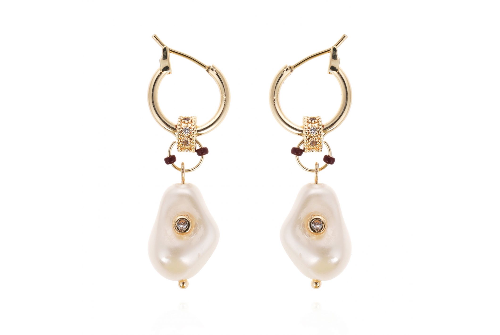 Boucles d'oreilles Haloha Blanches