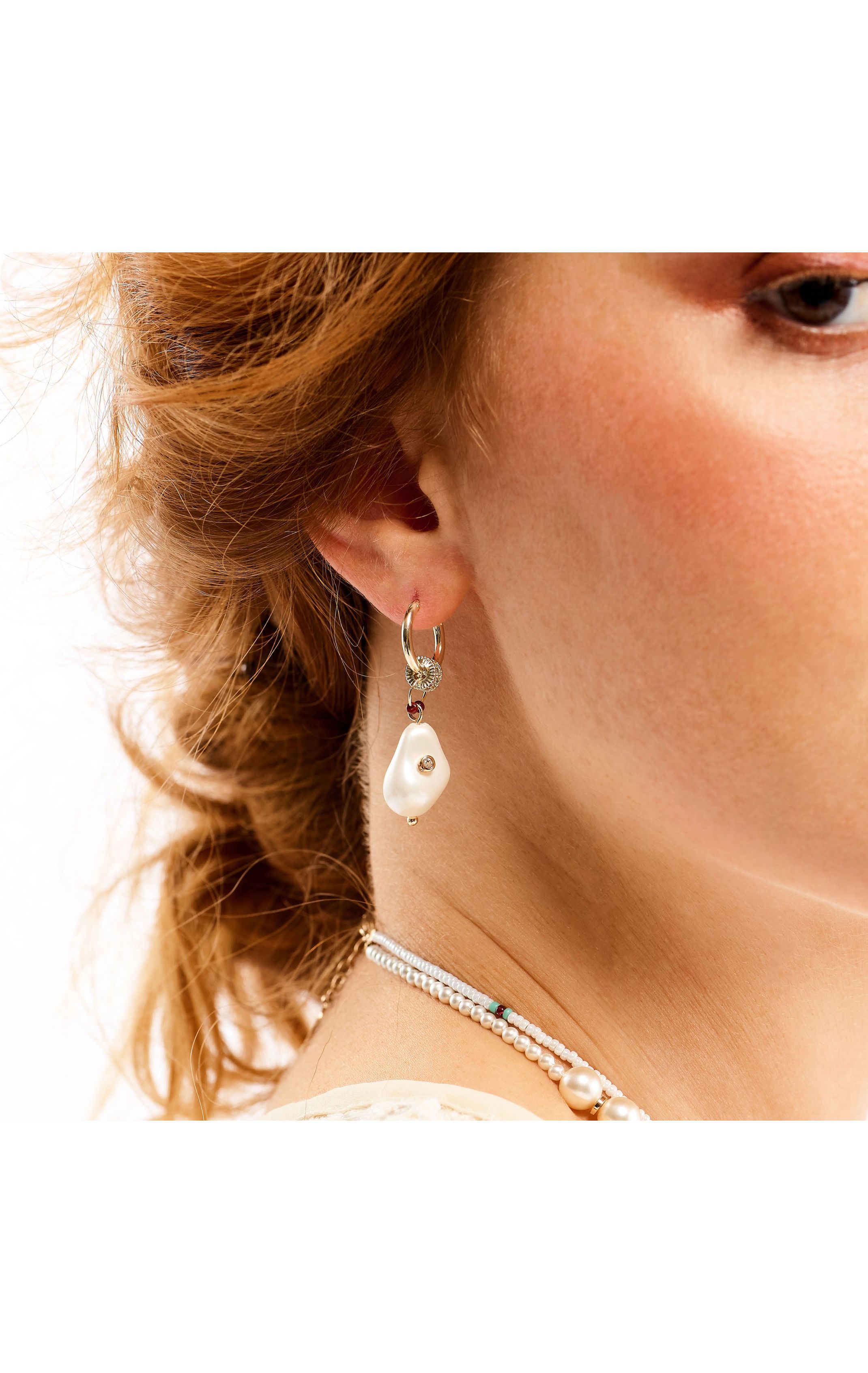 Boucles d'oreilles Haloha Blanc