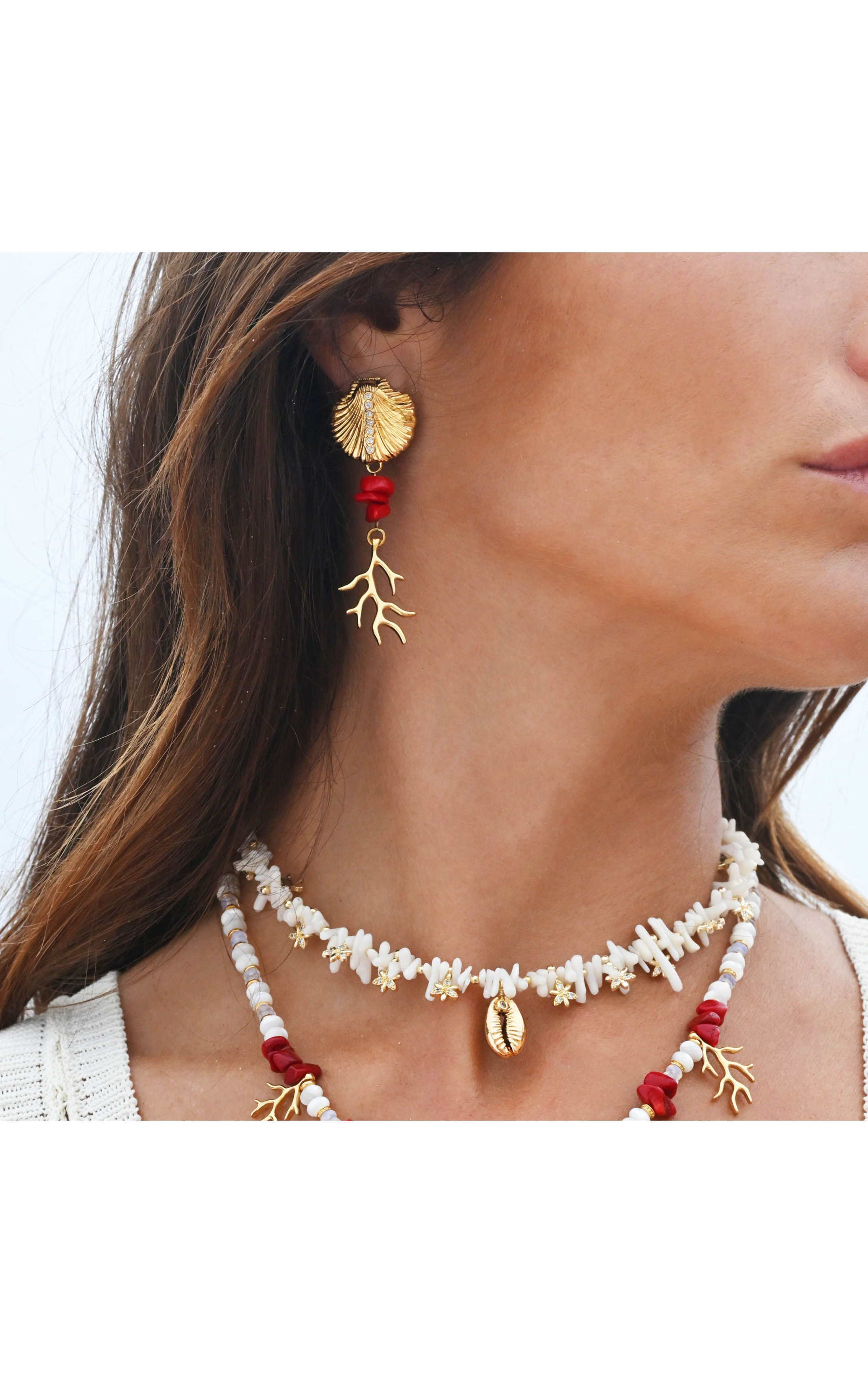 Boucles d'oreilles Deepsi Corail