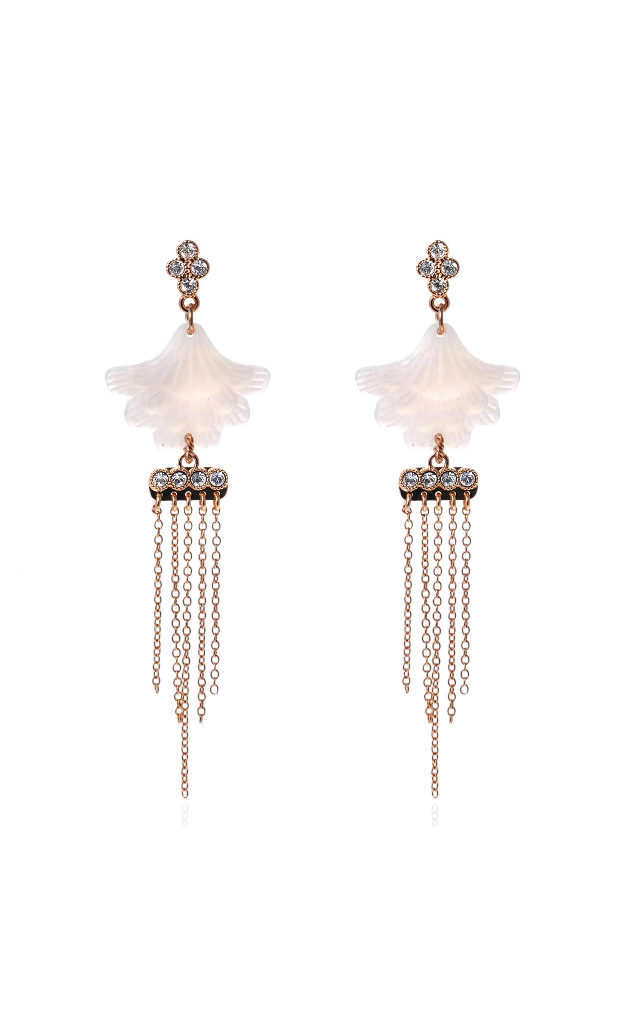 Boucles d'oreilles Mahine Blanches