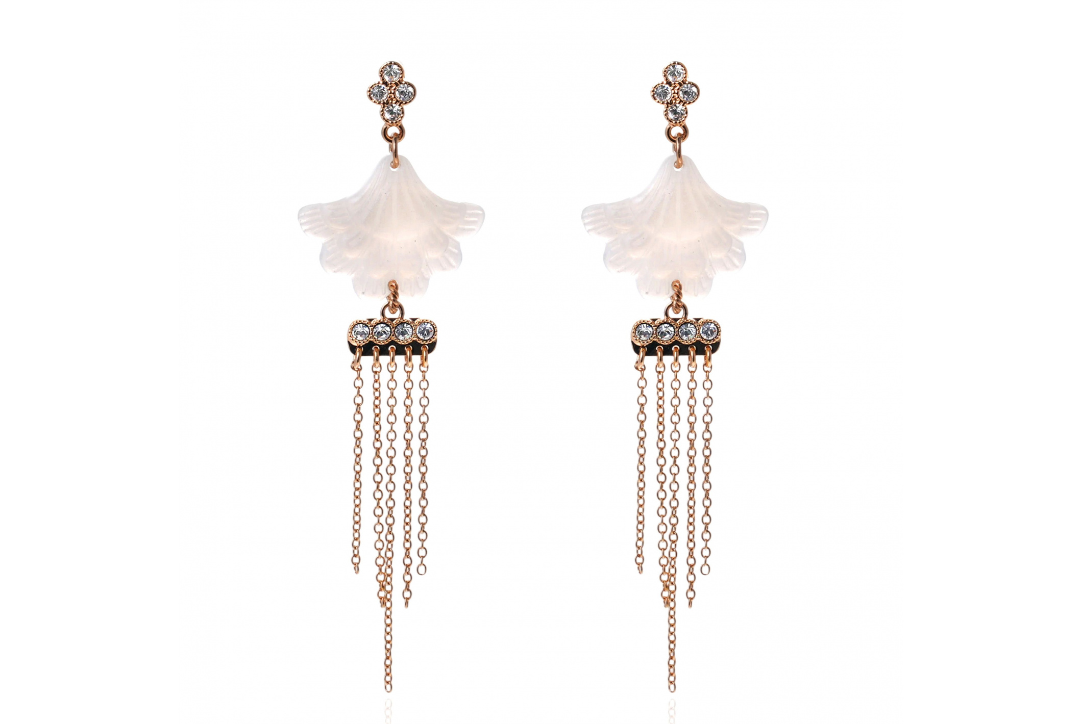 Boucles d'oreilles Mahine Blanches