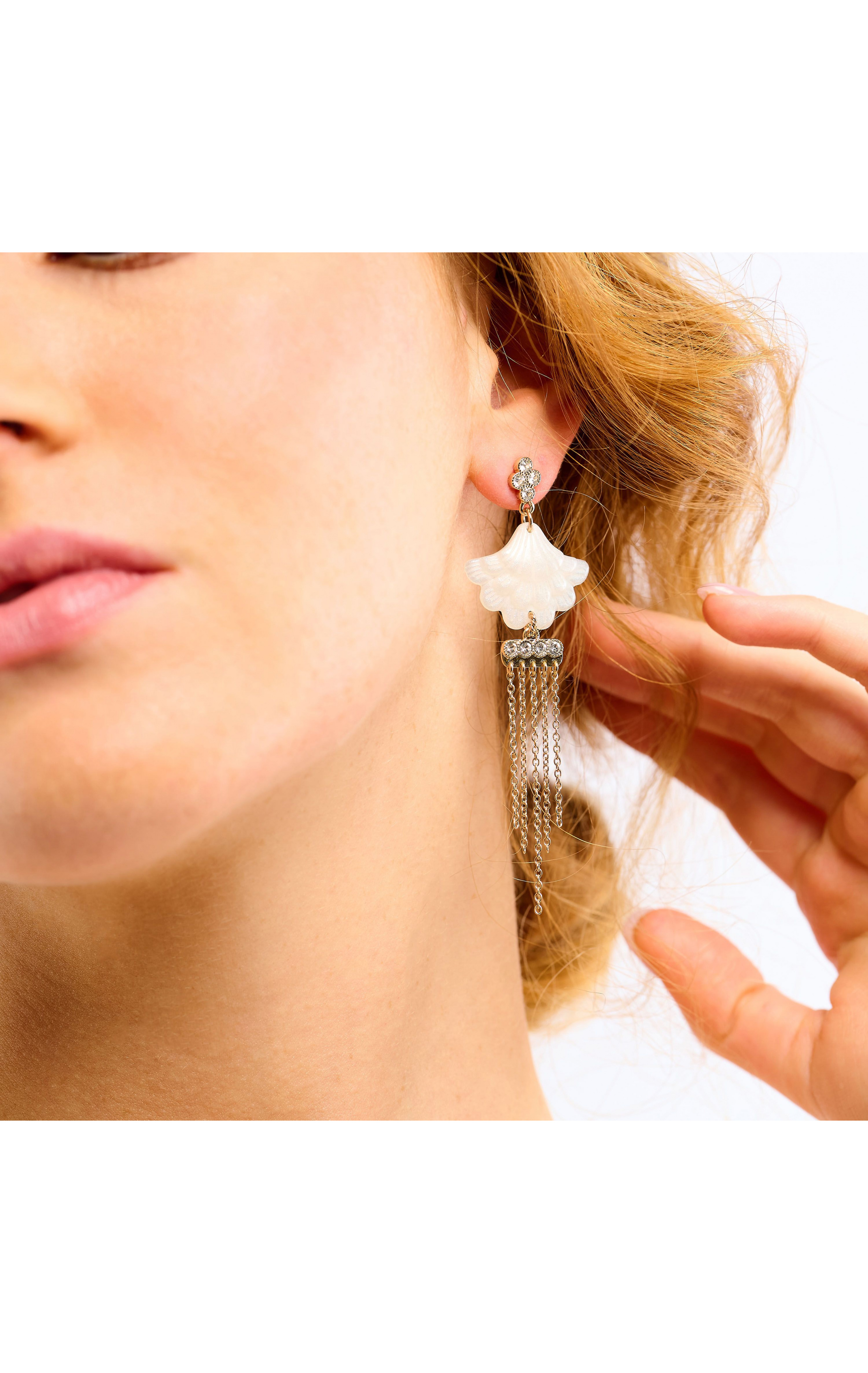 Boucles d'oreilles Mahine Blanc