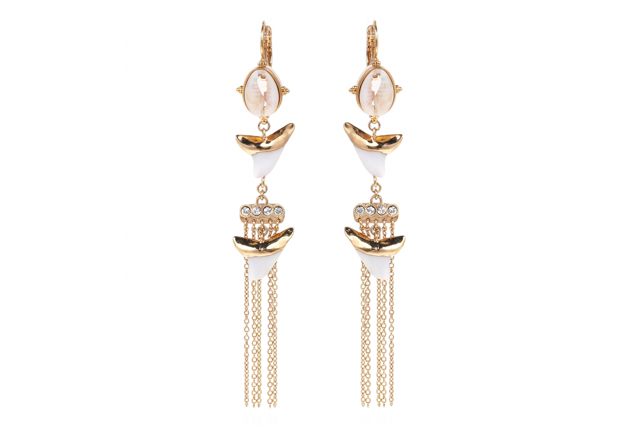 Boucles d'oreilles Maldive Blanches