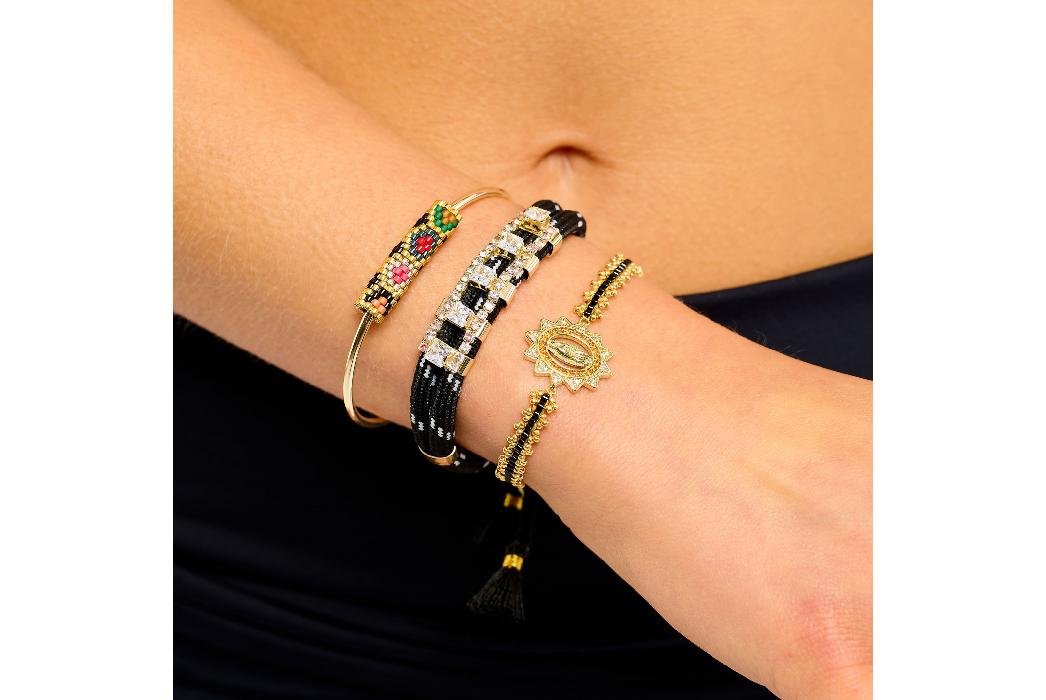 Hipanema Bracelet Jolyne Noir