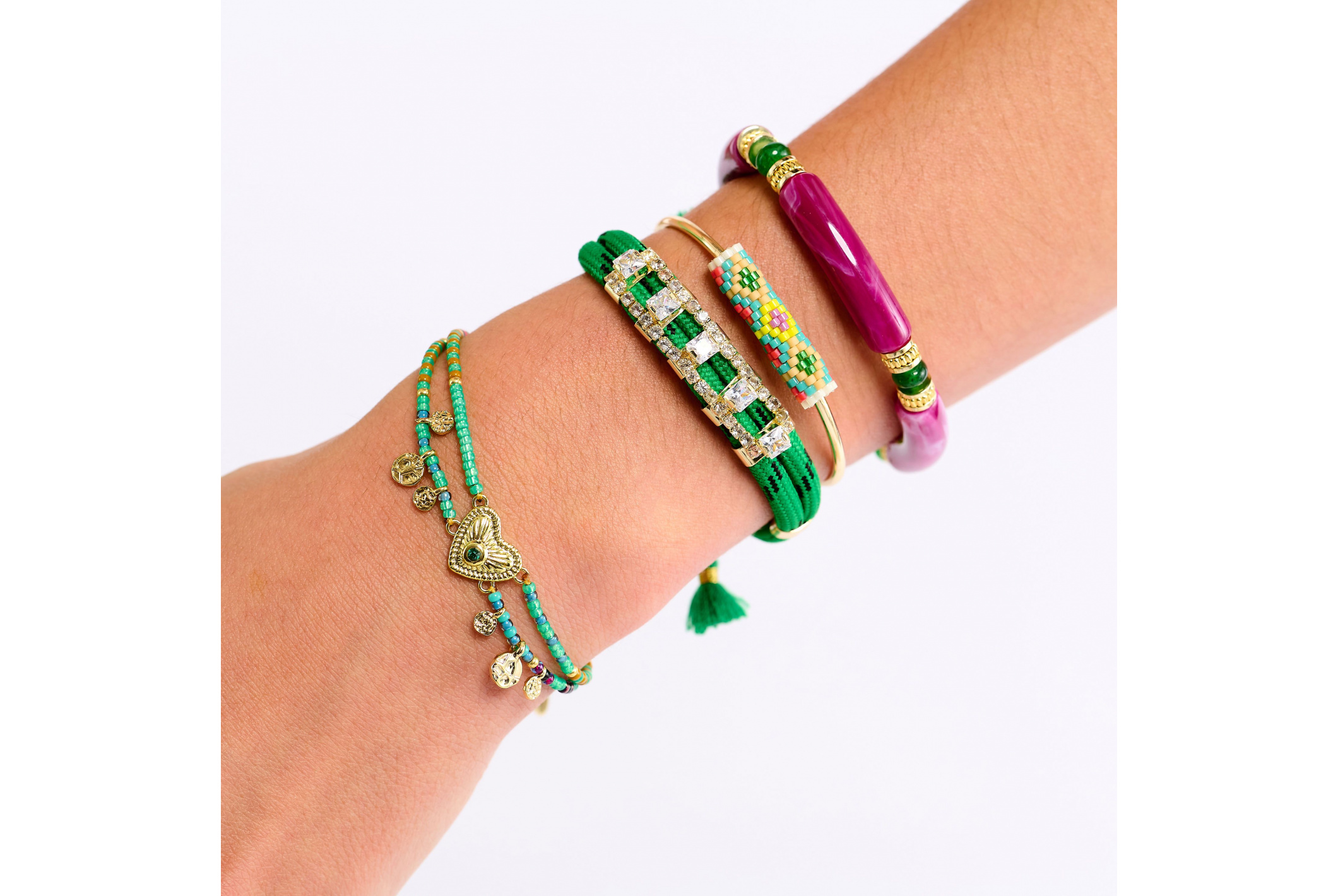 Hipanema Bracelet Macanos Emeraude