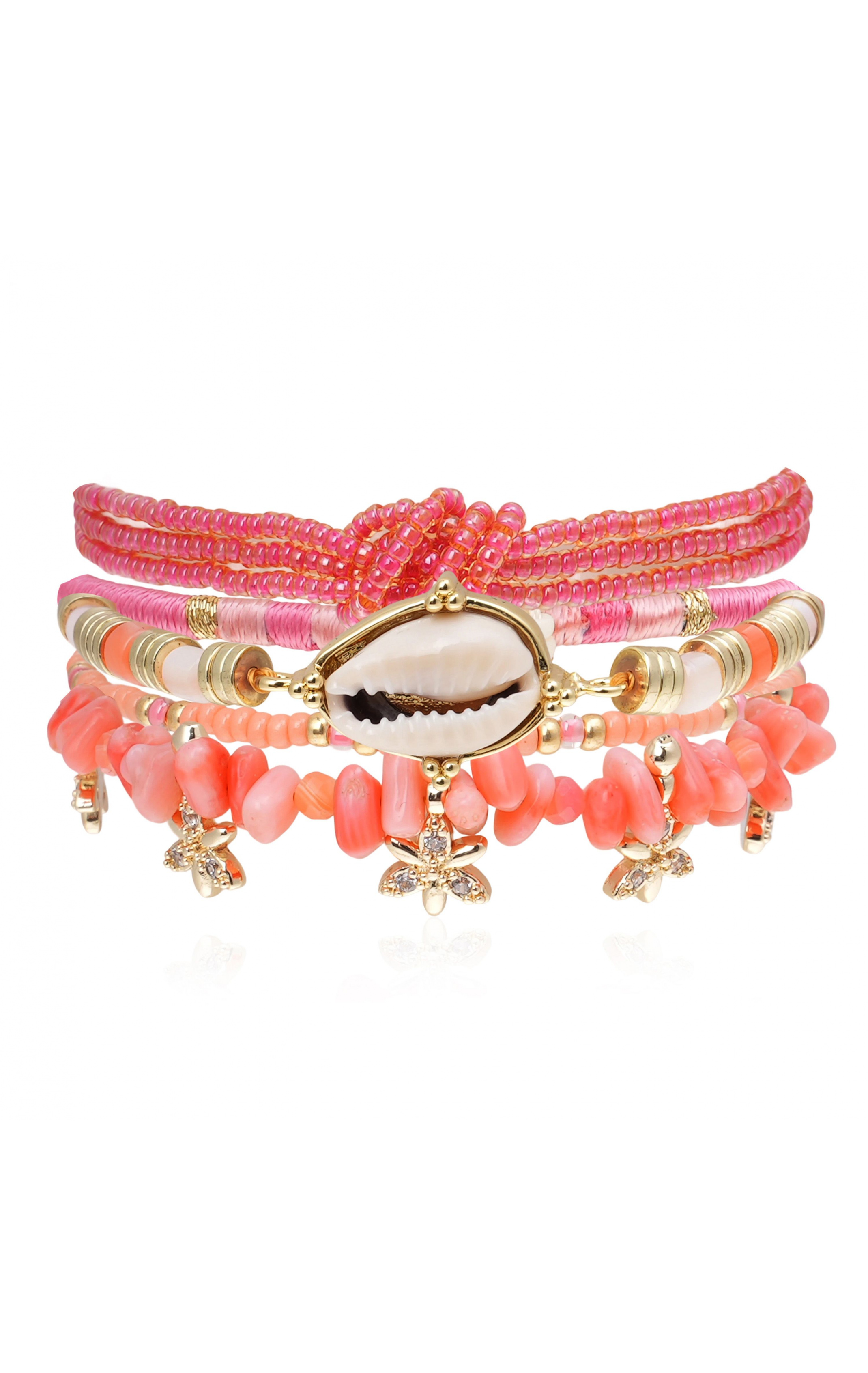 Manchette Fiores Corail