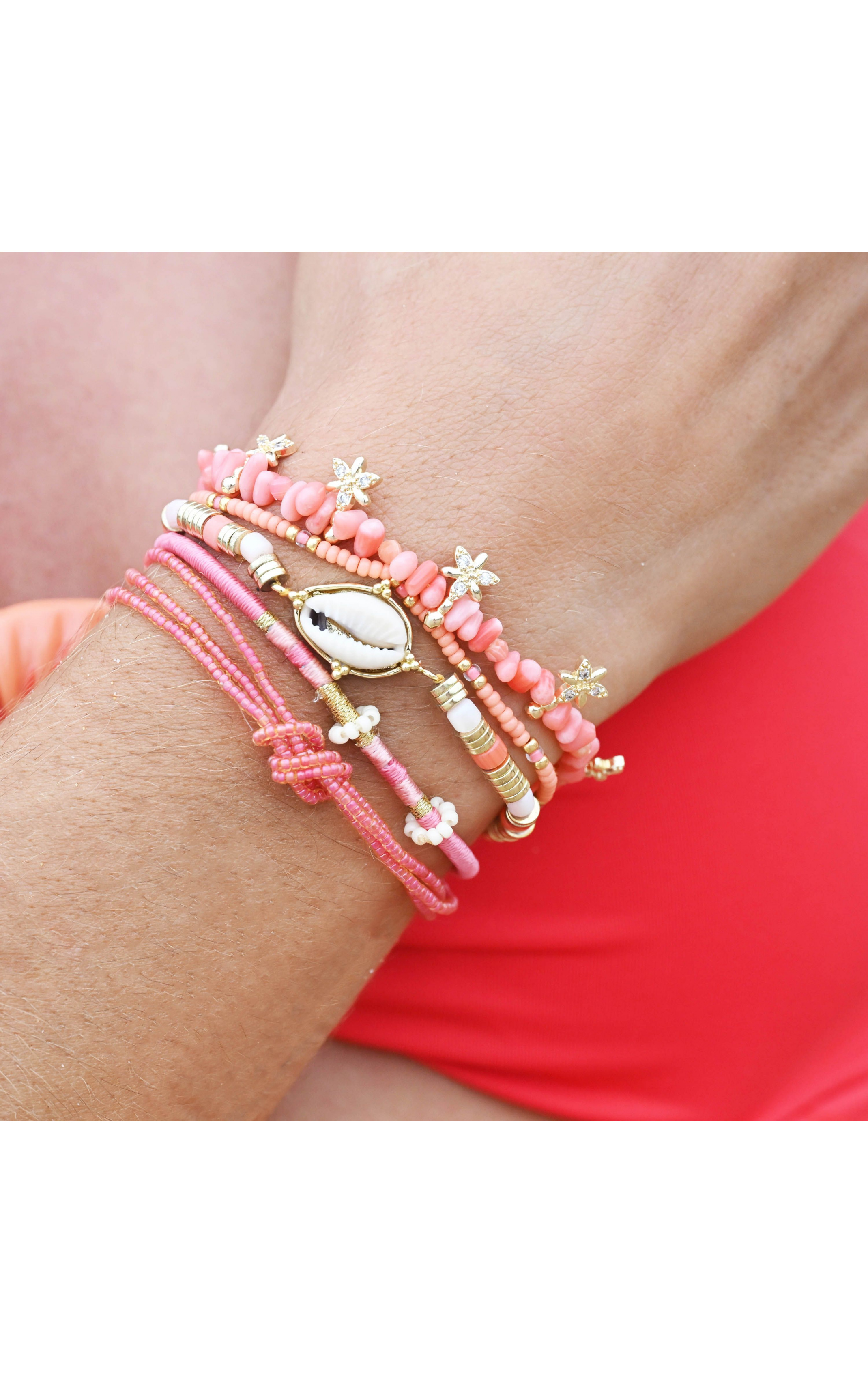 Manchette Fiores Corail