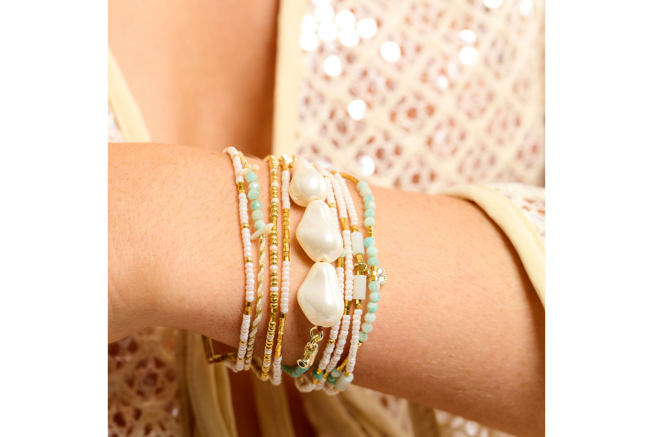 Hipanema Manchette Fallen Blanc