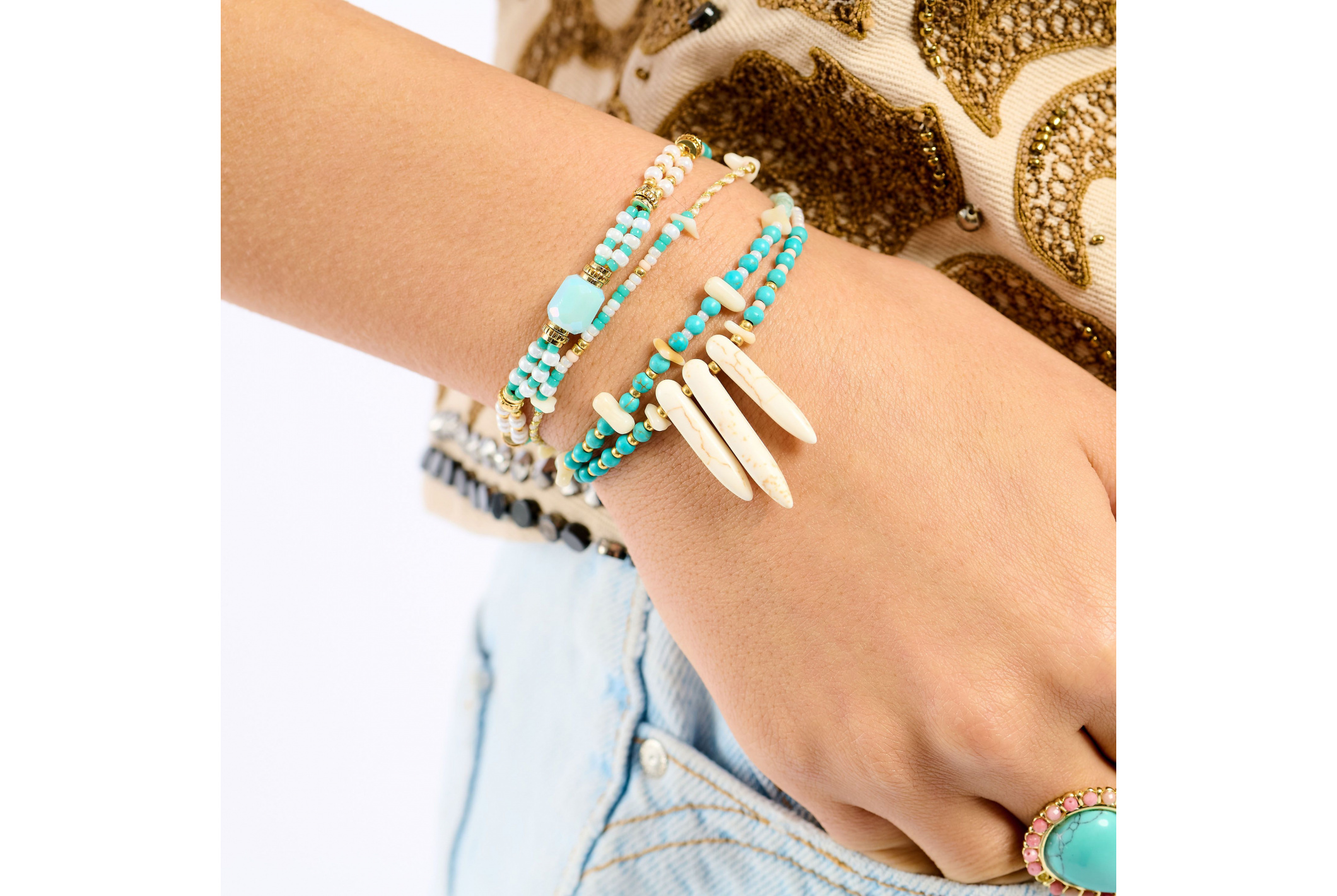 Hipanema Manchette Audace Turquoise