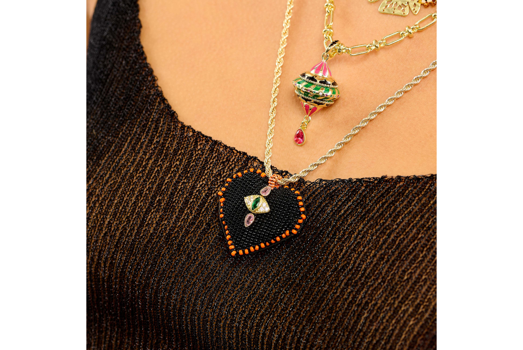 Hipanema Collier Fortaza Noir