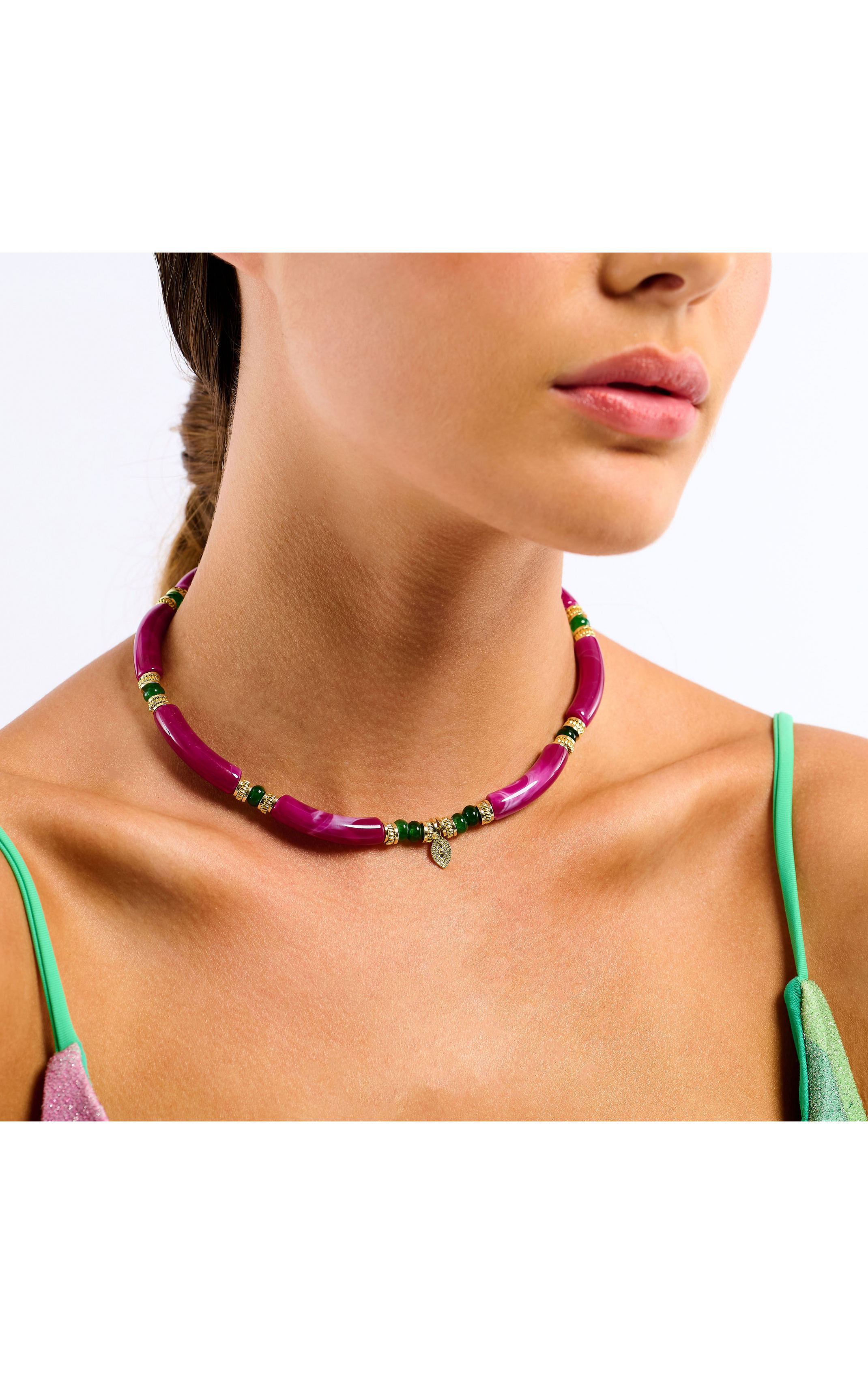 Collier Berbere Fuschia