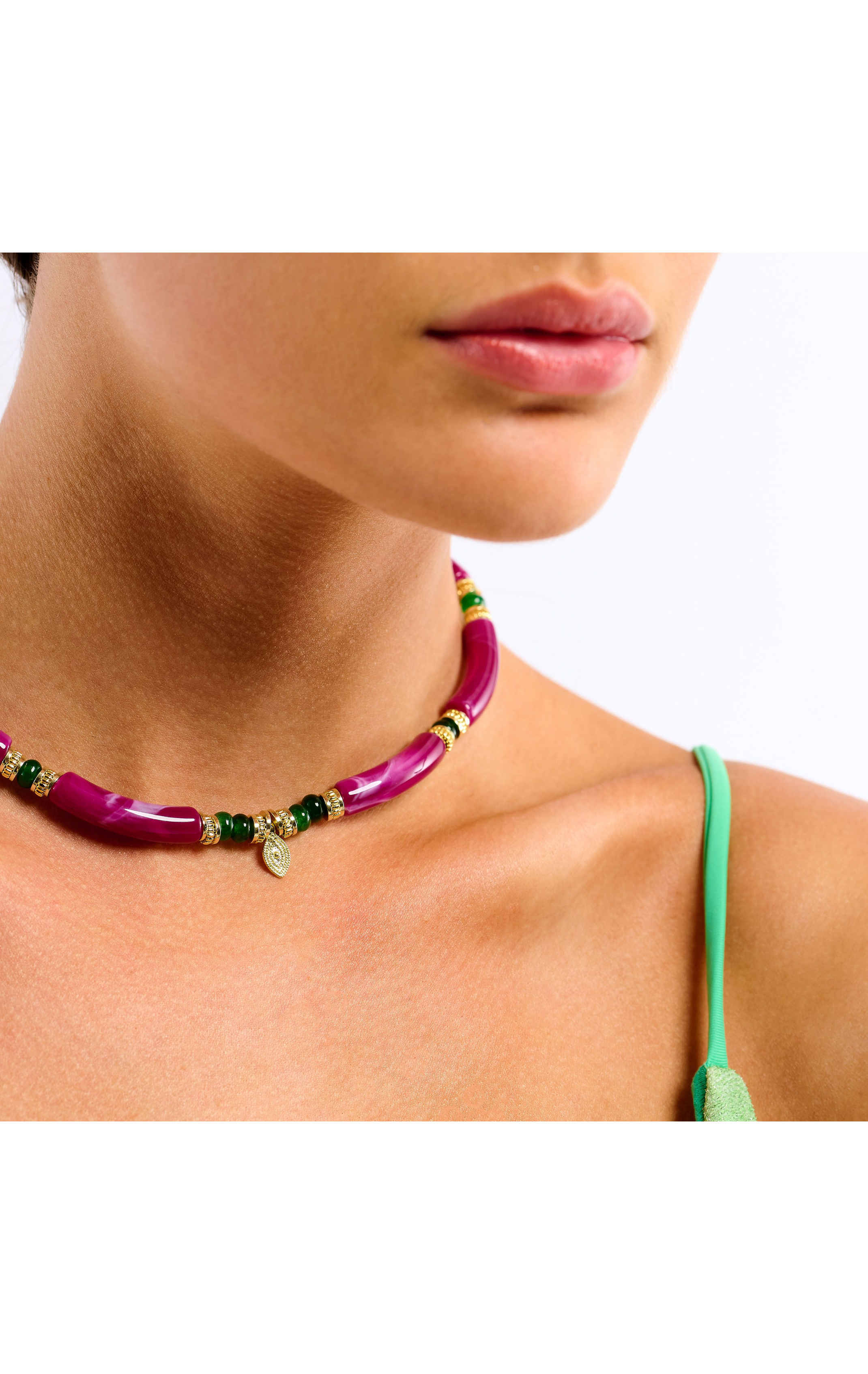 Collier Berbere Fuschia