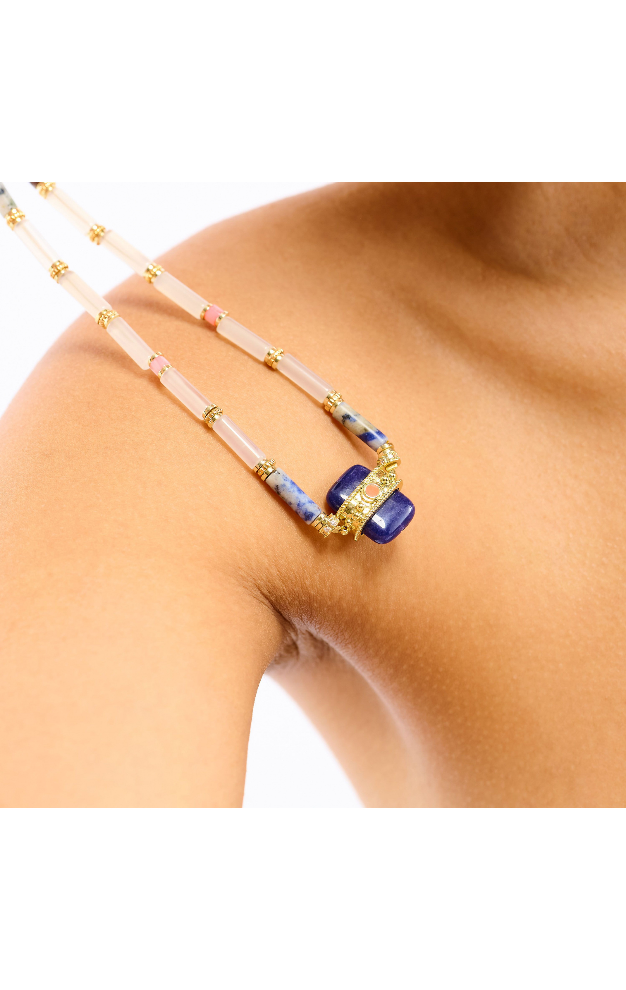 Collier Kombou Indigo