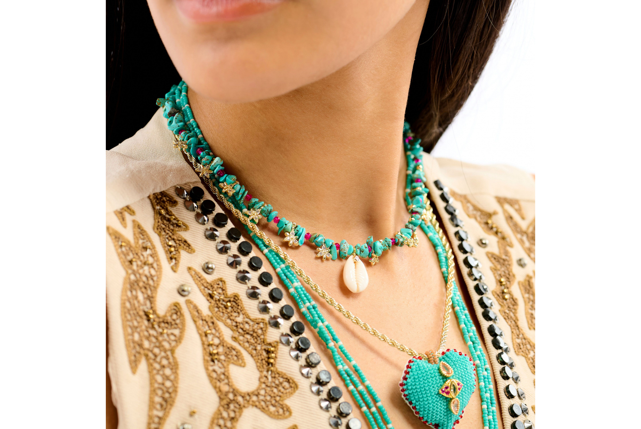 Collier Papouasy Turquoise