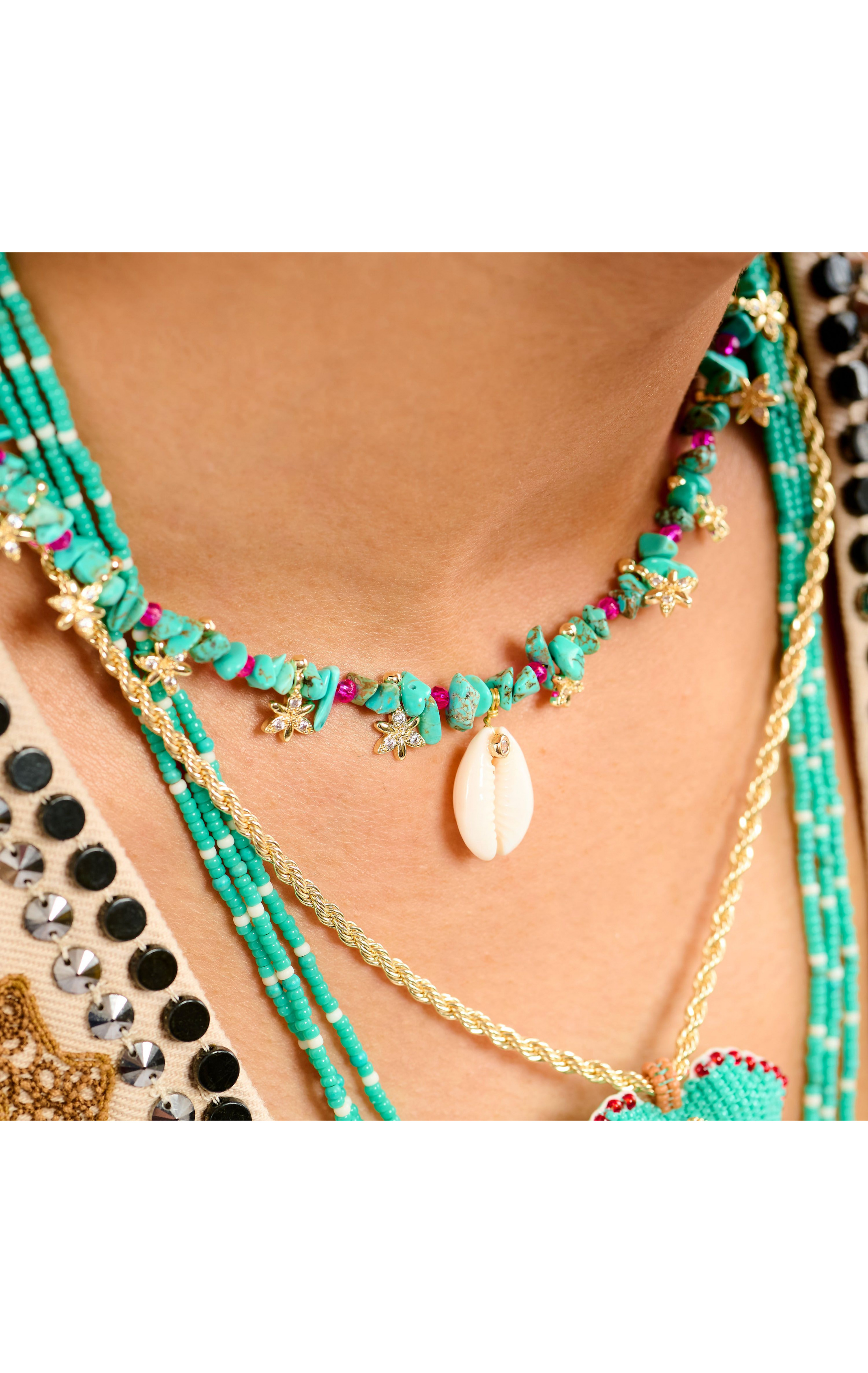 Collier Papouasy Turquoise