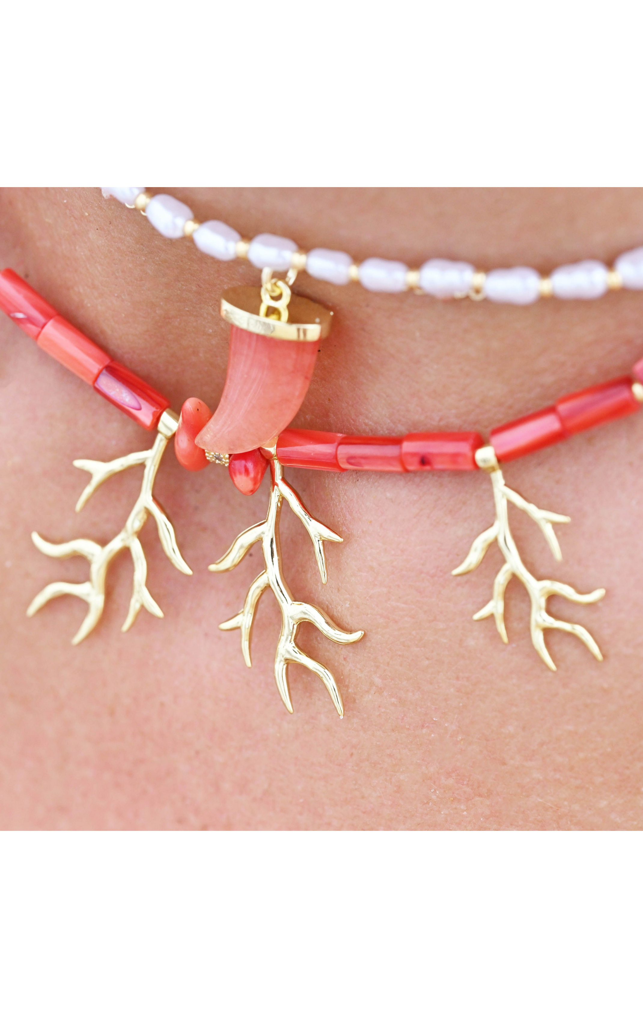 Collier Ecume Corail