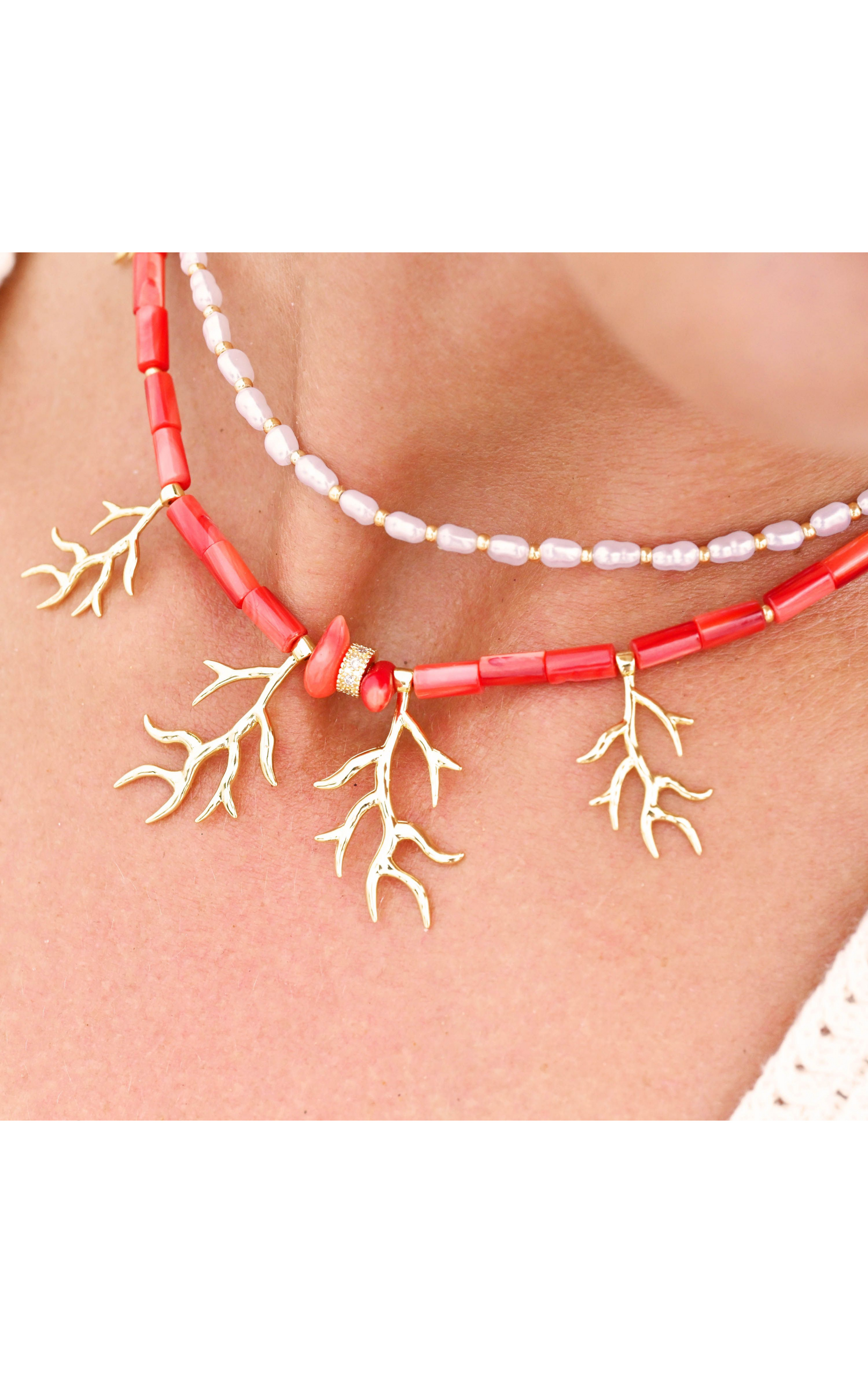 Collier Ecume Corail