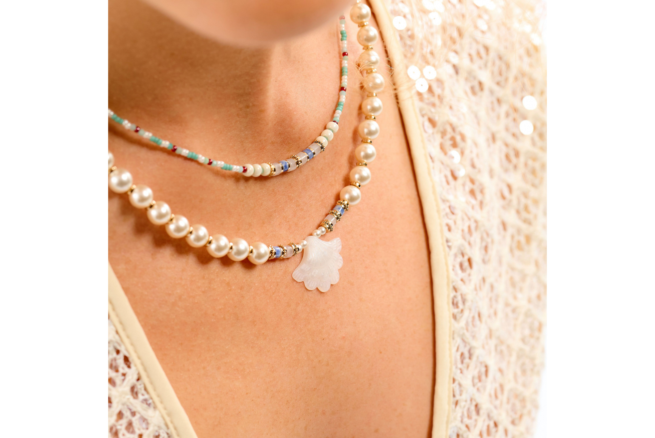 Collier Kerena Blanc