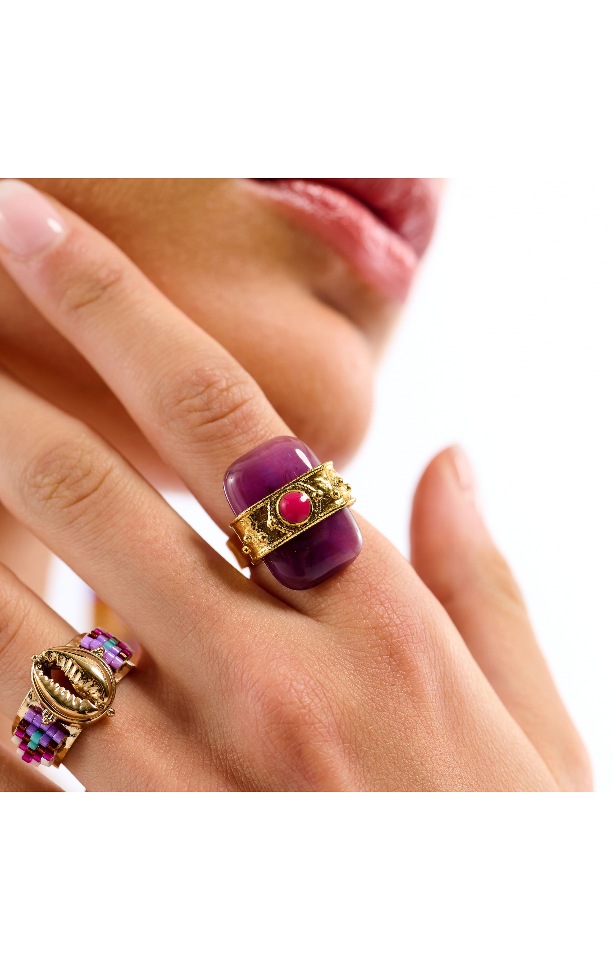 Bague Nepali Lilas
