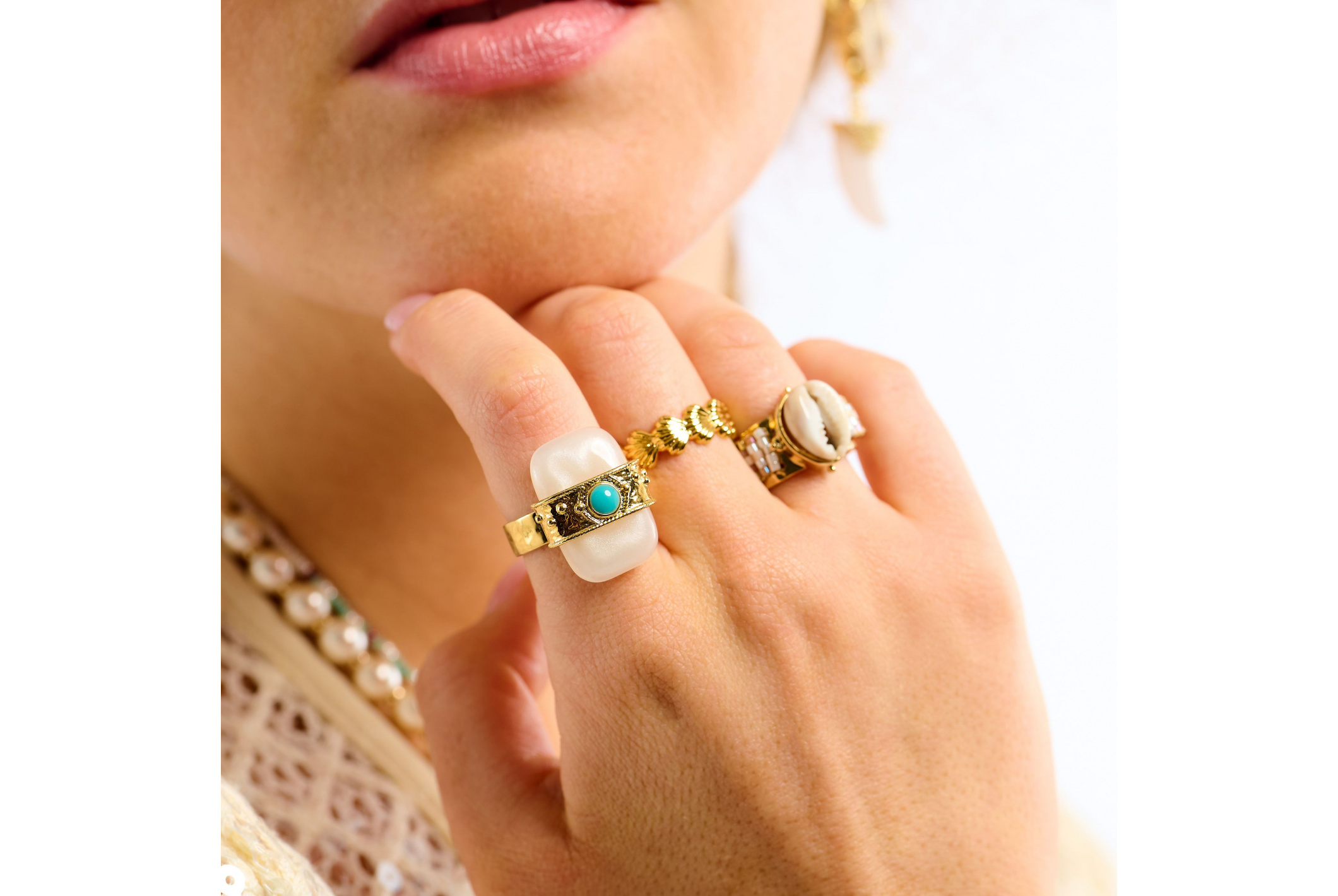 Hipanema Bague Nepali Blanc