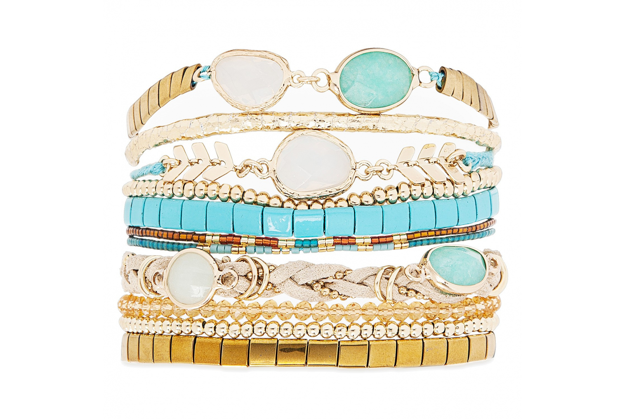 Hipanema Manchette Chamade Bleu Turquoise