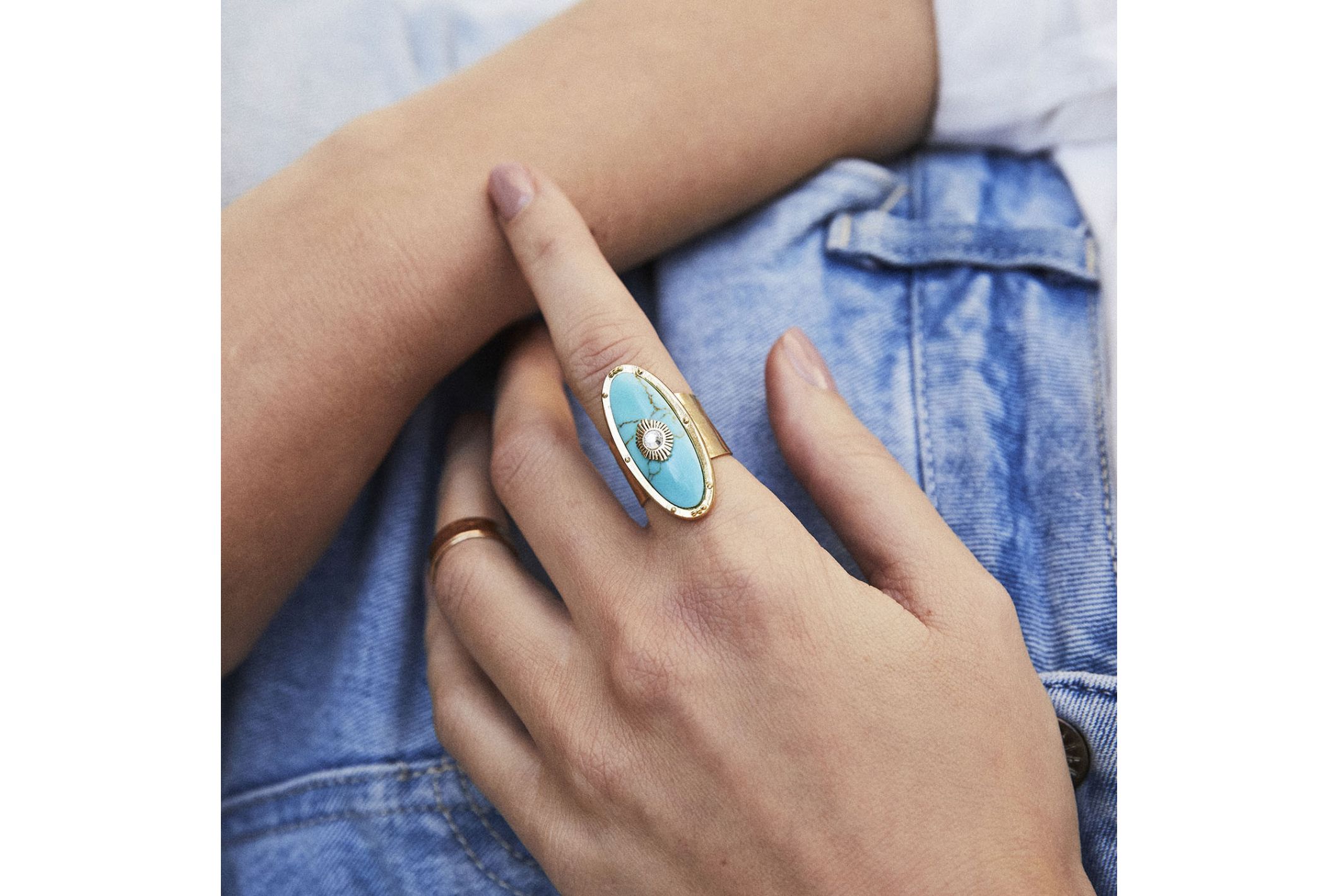 Hipanema Ring Pacha Turquoise Turquoise