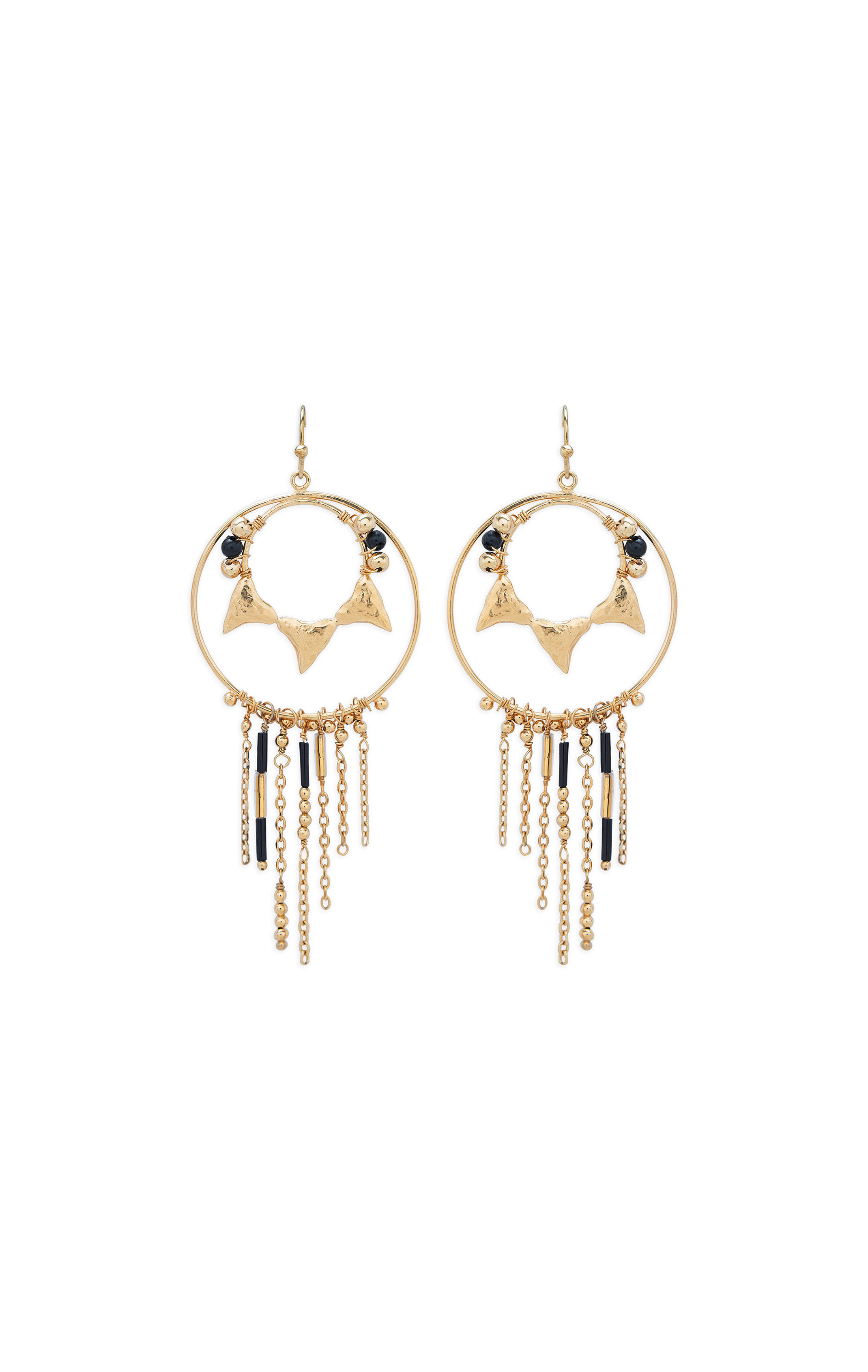 Earrings Warrior Black Black