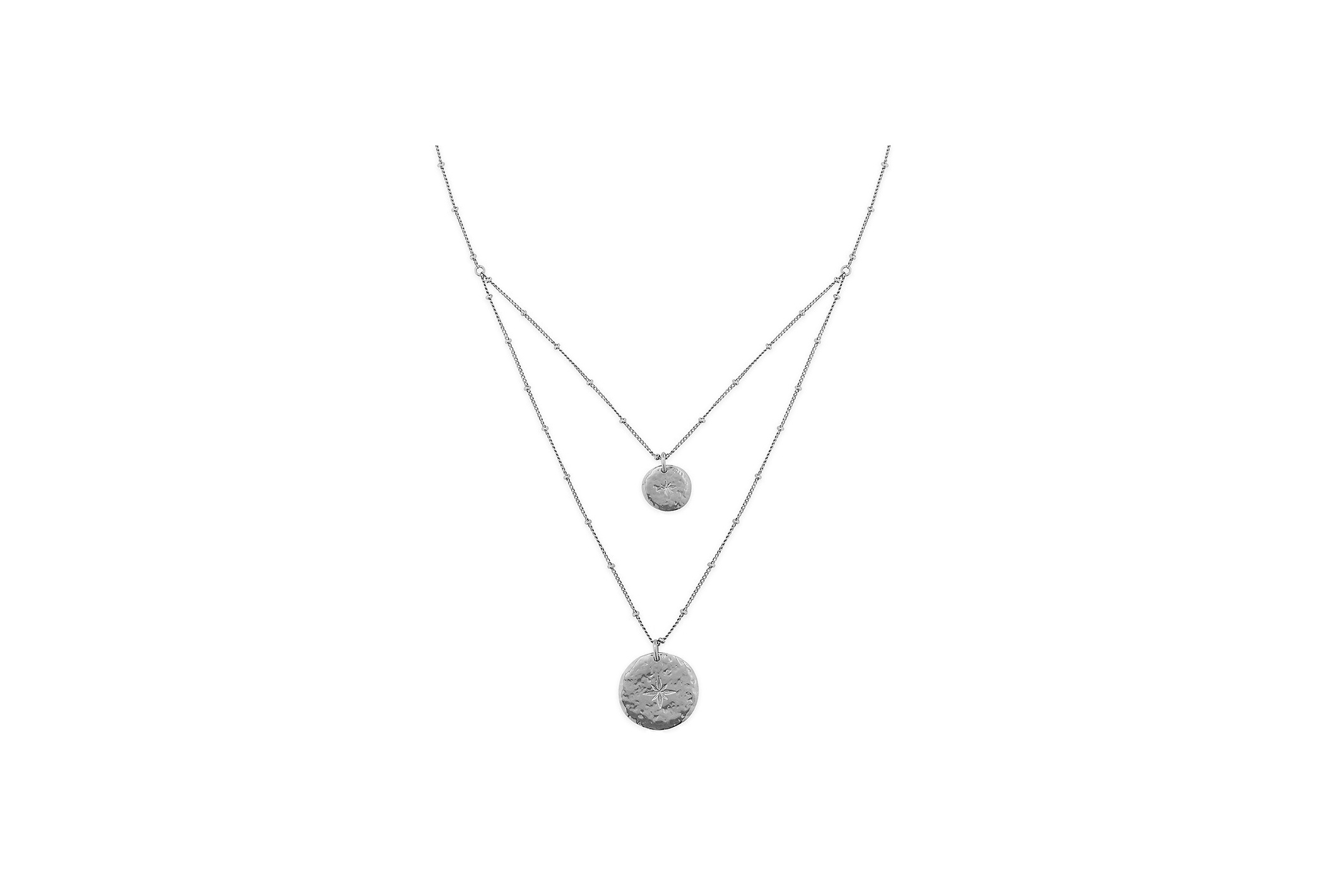 ombre silver necklace