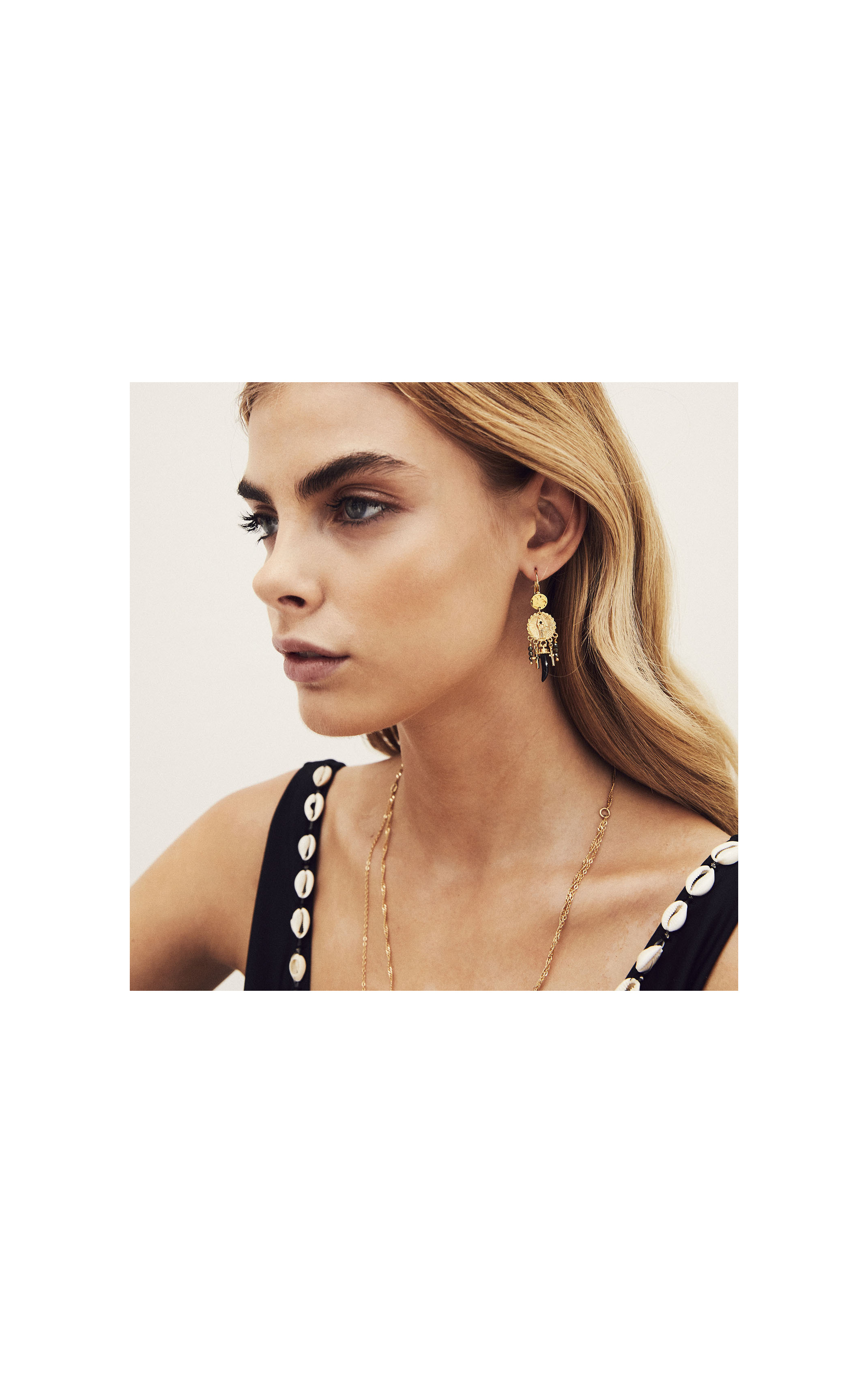 Boucles d'oreilles Chapel Noir