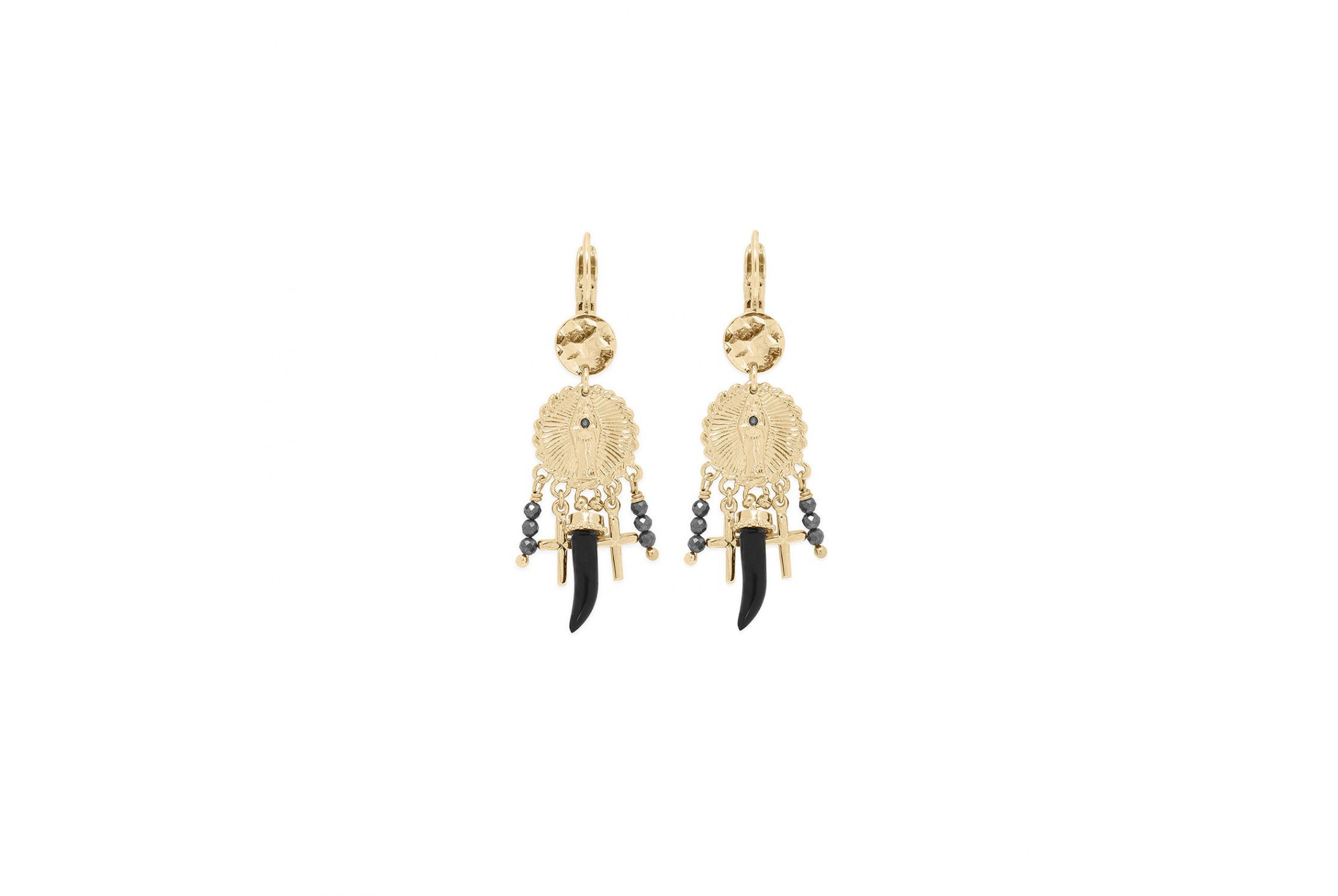 Hipanema Earrings Chapel Black Black