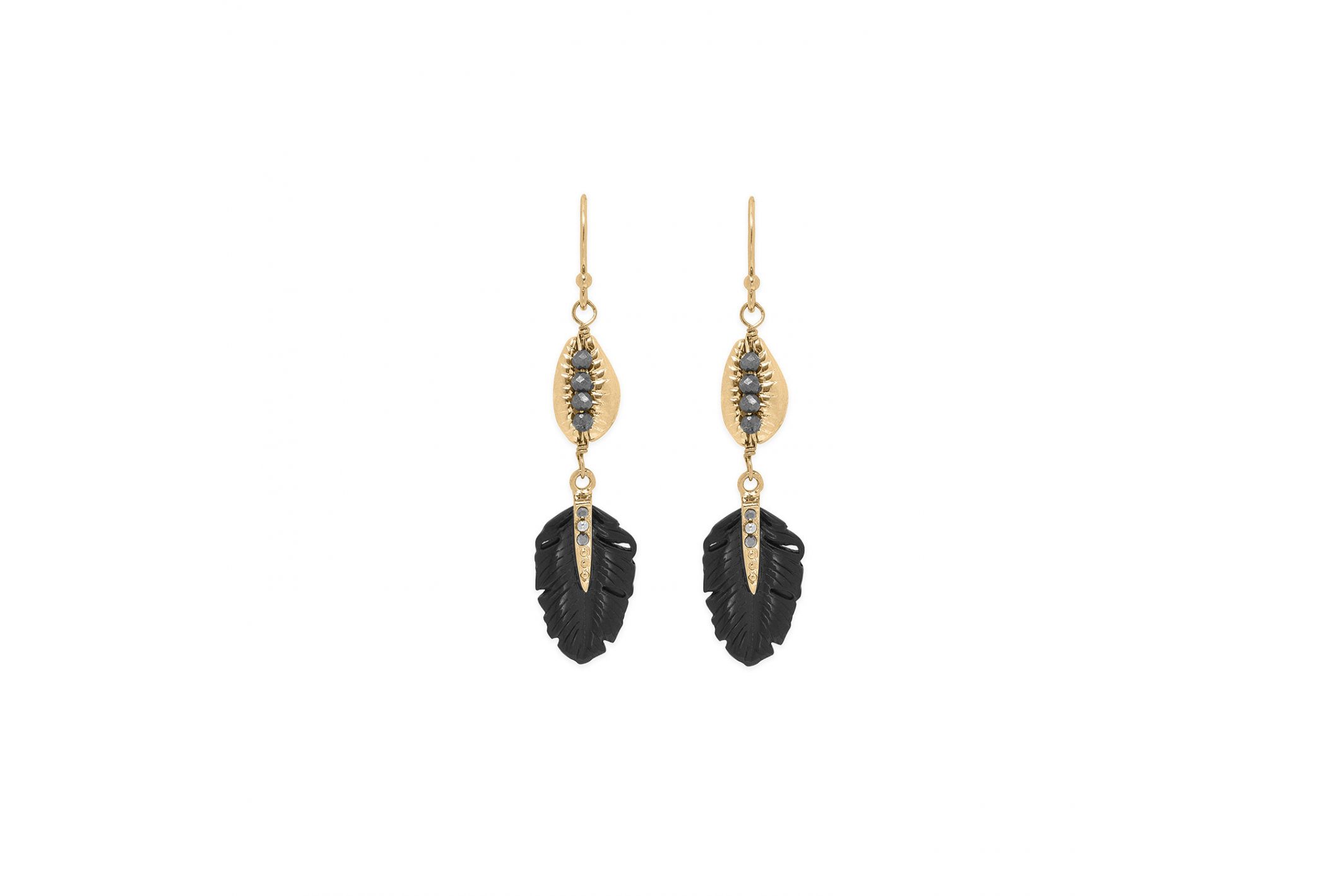 Hipanema Earrings Kesiah Black Black