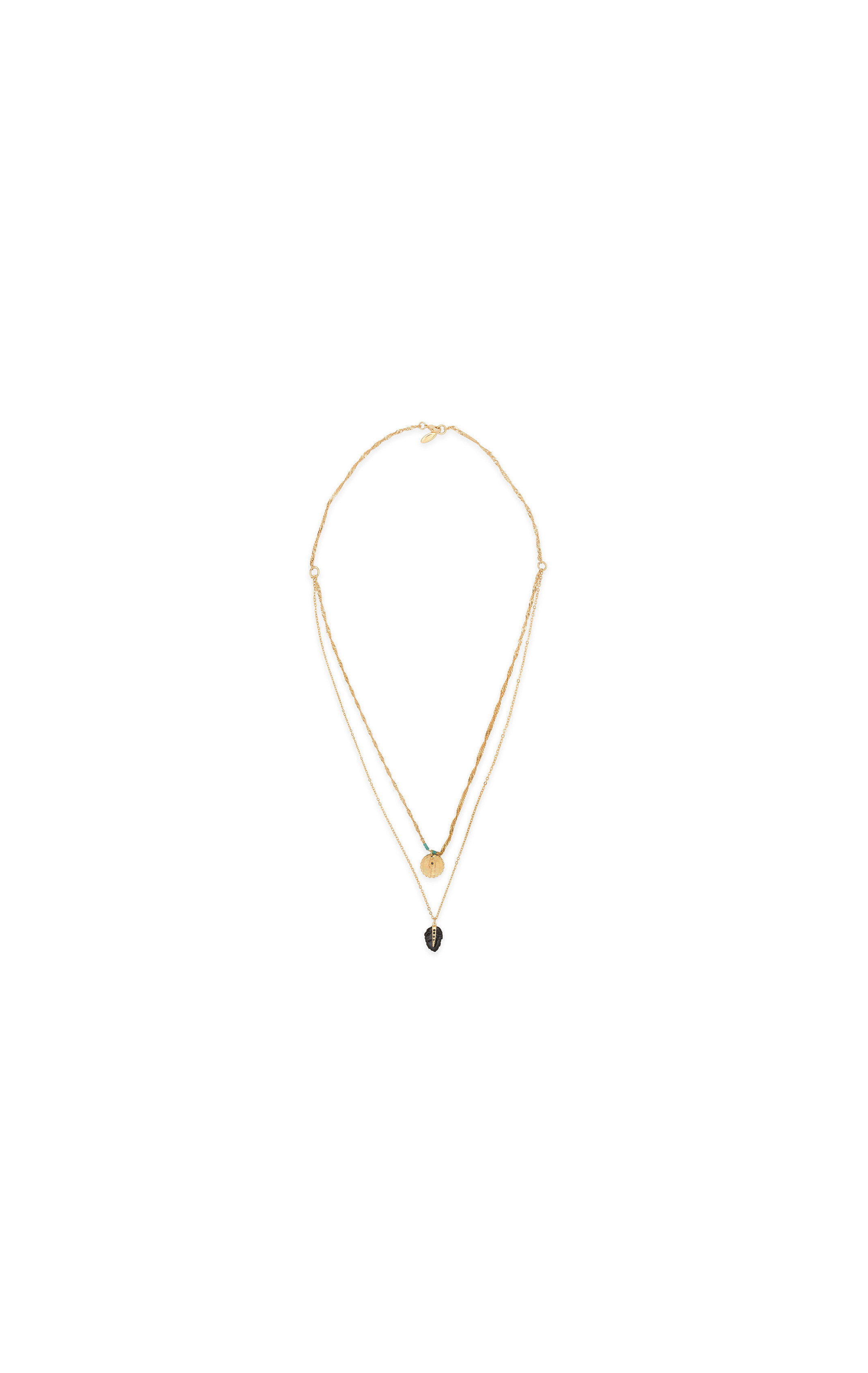 Necklace Platinium Black Black
