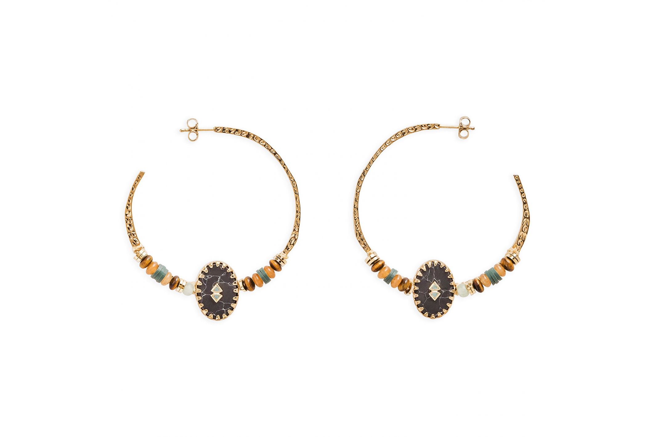 Hipanema Boucles d'oreilles Sari Noir