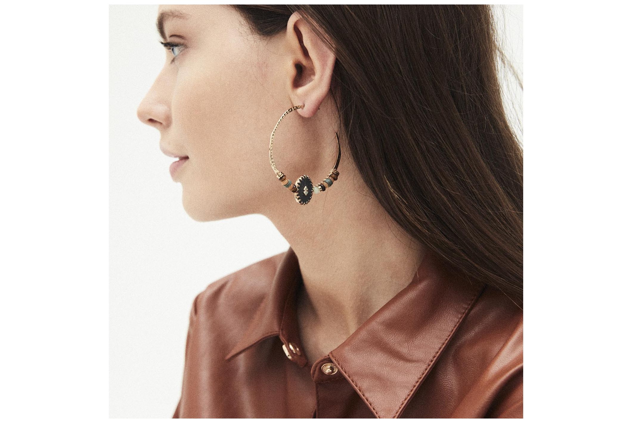 Hipanema Boucles d'oreilles Sari Noir