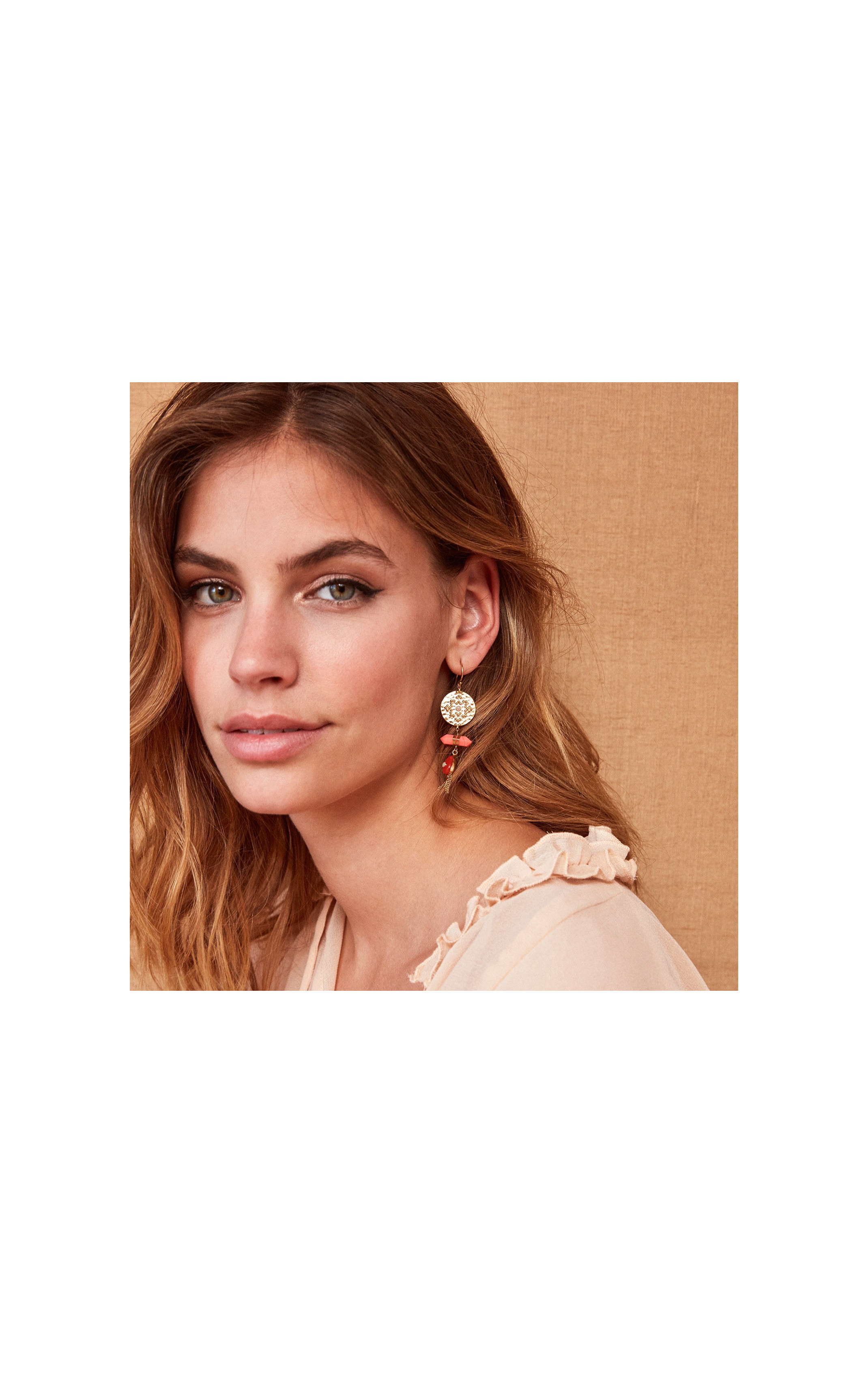 Boucles d'oreilles Beanie Corail