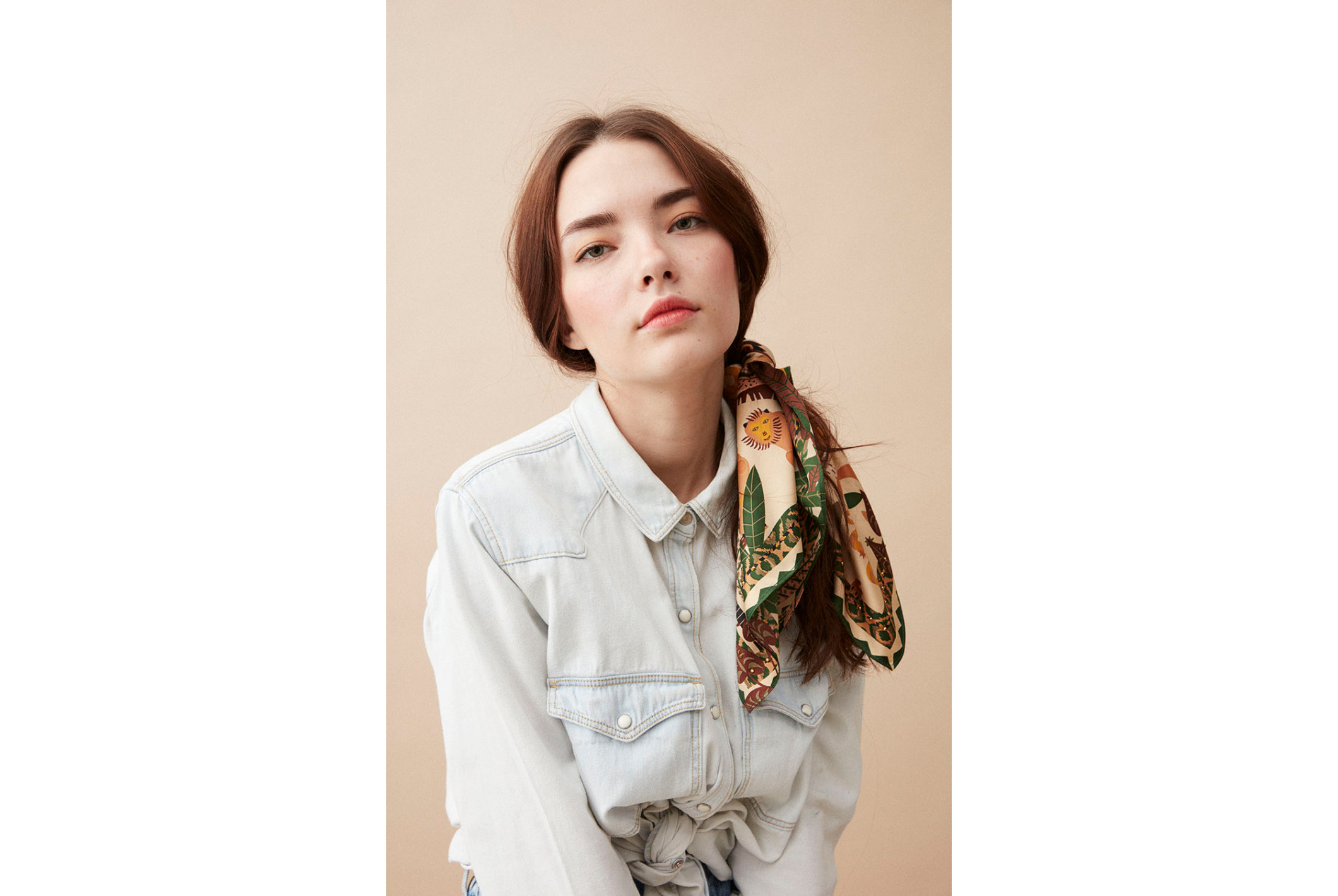 Wild Mini scarf Pacco Beige Beige
