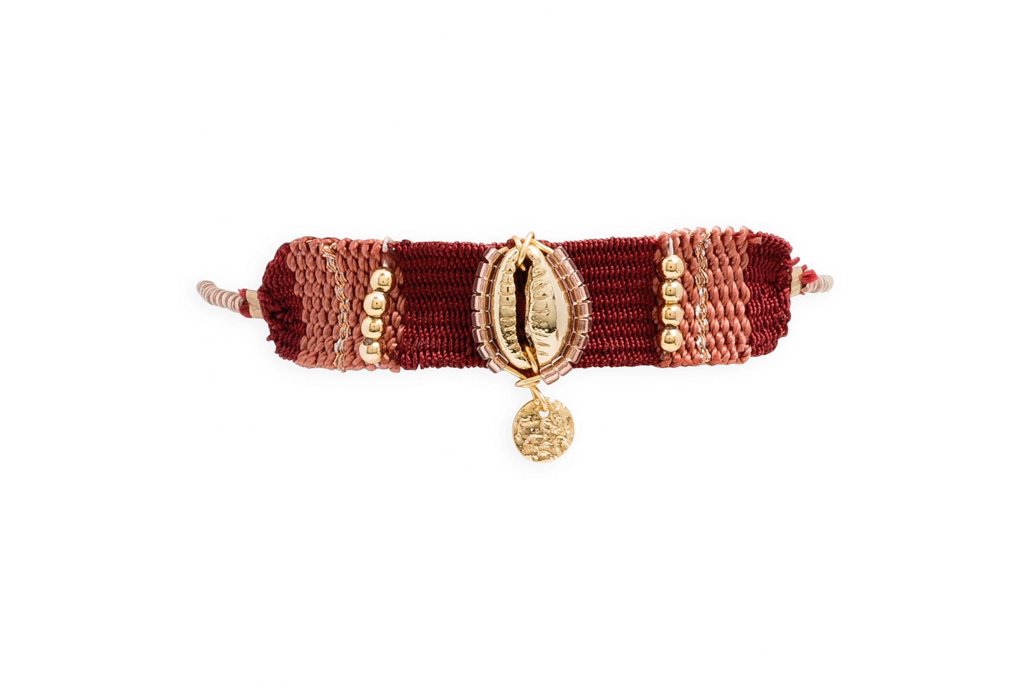 Hipanema Bracelet Keywest Blush Burgundy