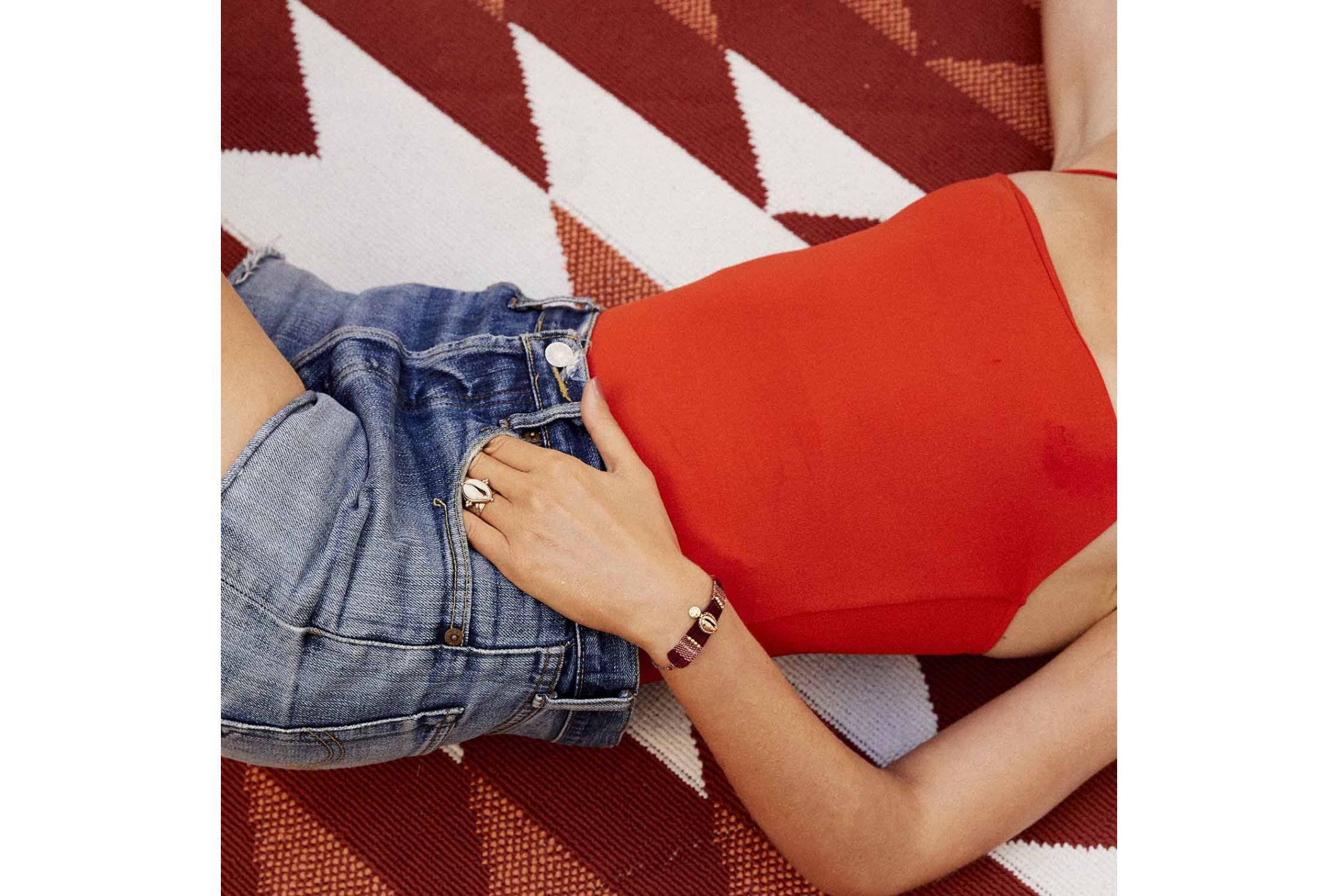 Hipanema Bracelet Keywest Blush Burgundy