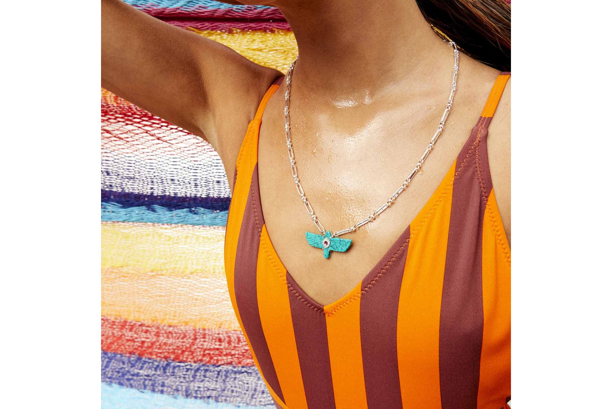 Hipanema Necklace Sacre Turquoise Turquoise