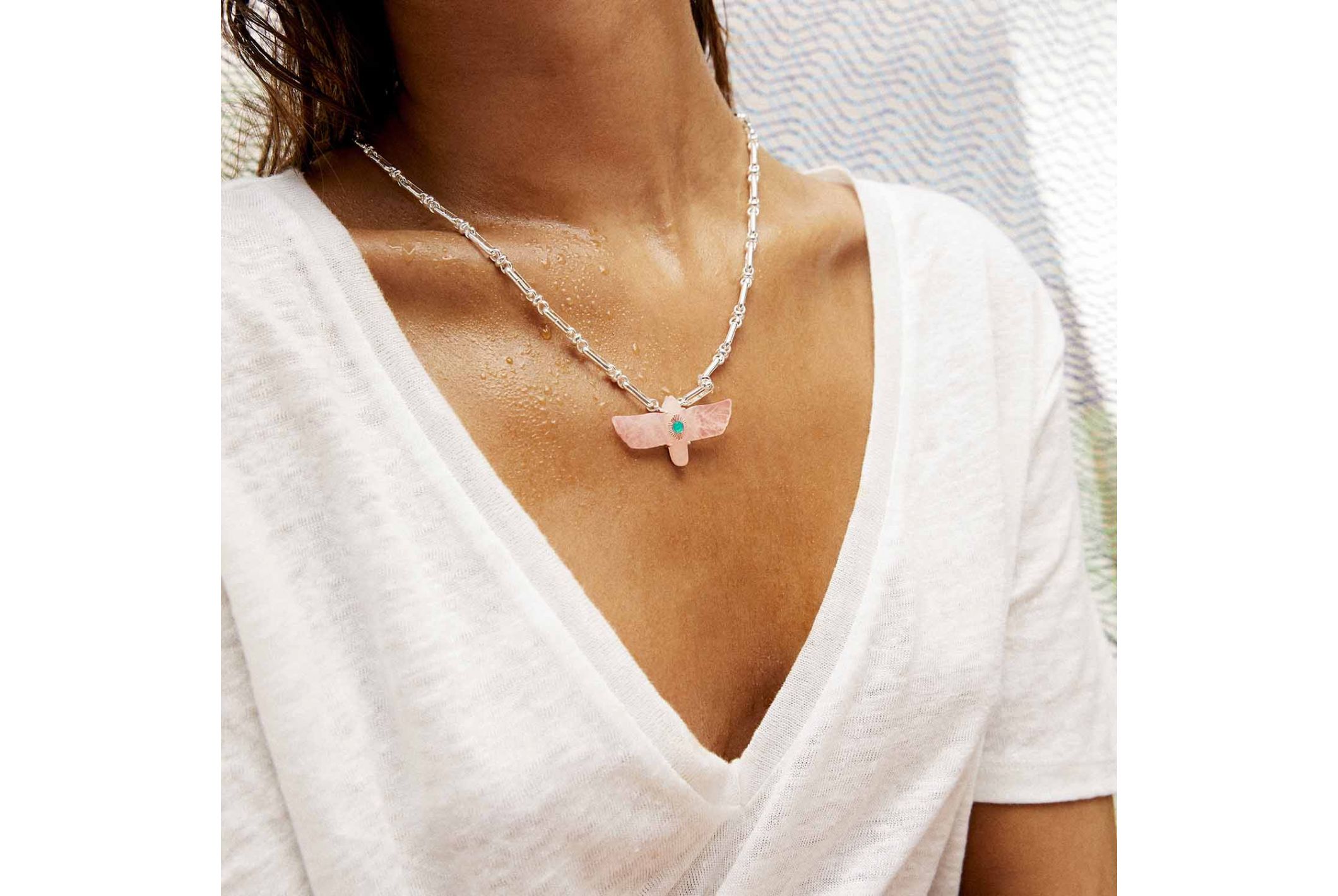 Hipanema Necklace Sacre Pink Pink