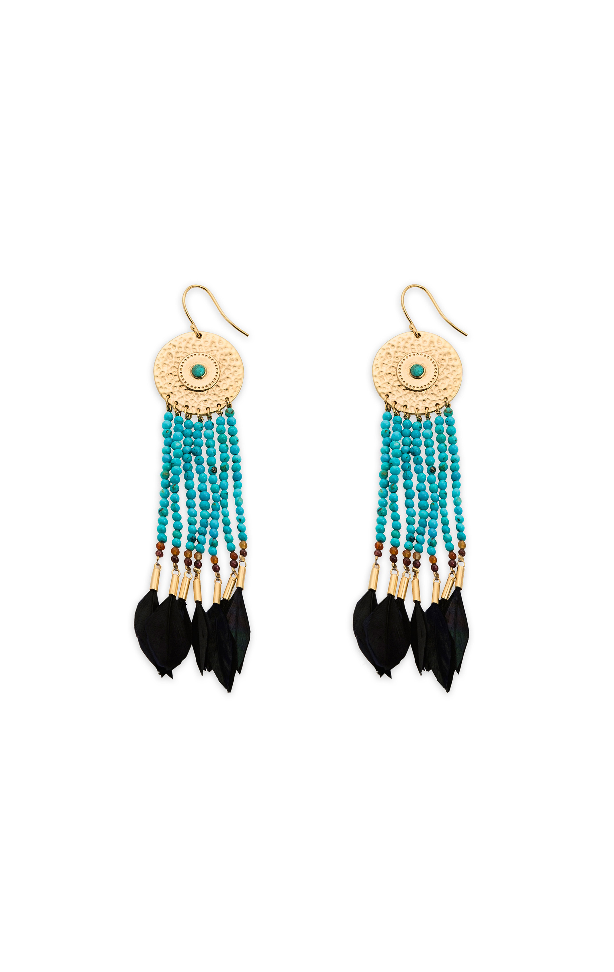 Boucles d'oreilles Calice Bleu Turquoise