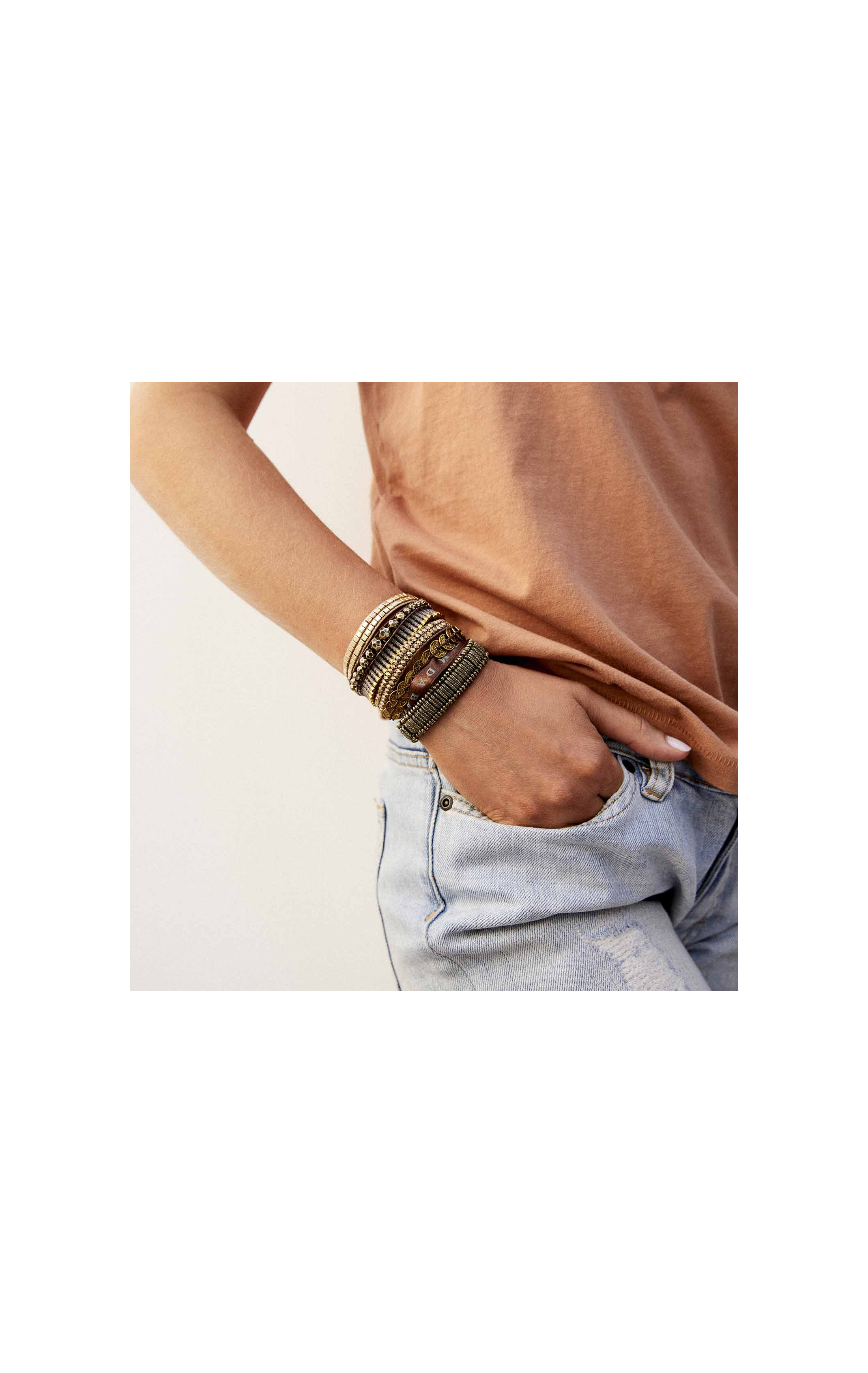 Cuff Platine Brown Brown