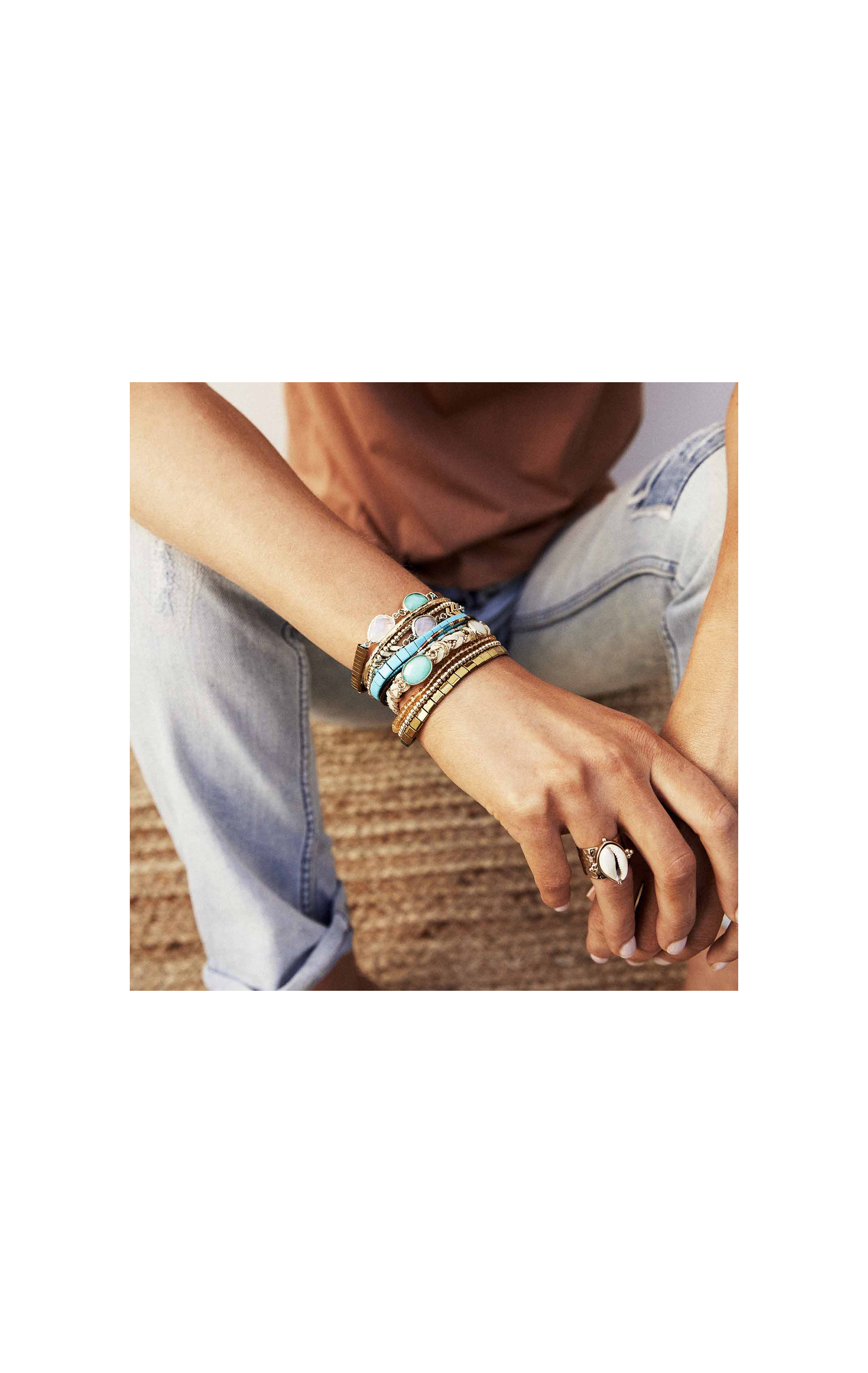 Manchette Chamade Bleu Turquoise